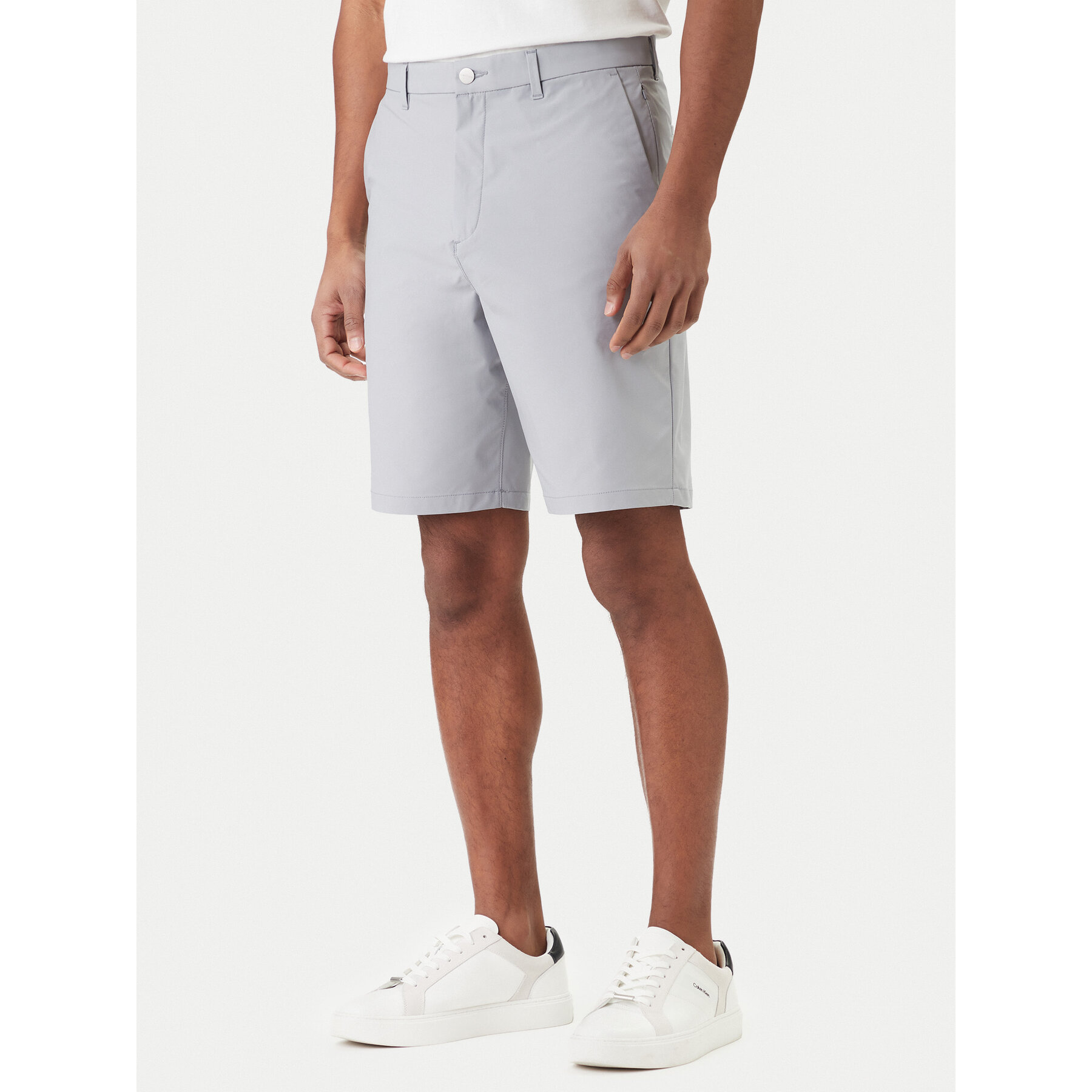 Calvin Klein Stoffshorts LV04LB613G Grau Straight Fit