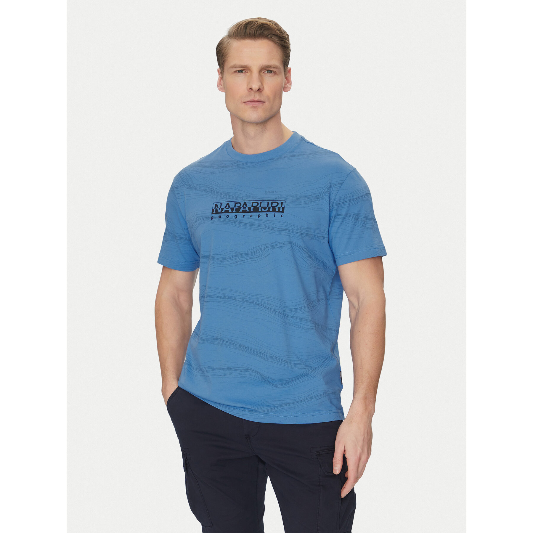Napapijri T-shirt B-Cellini NP0A4ILS Blu Regular Fit