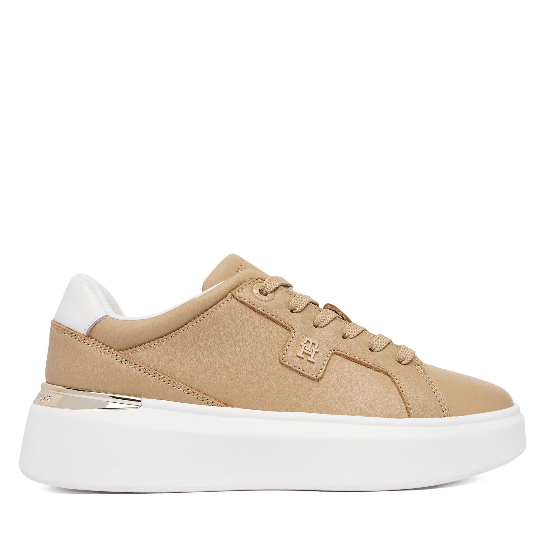 Sneakersy Tommy Hilfiger Th Chic Platform FW0FW09396 Hnedá