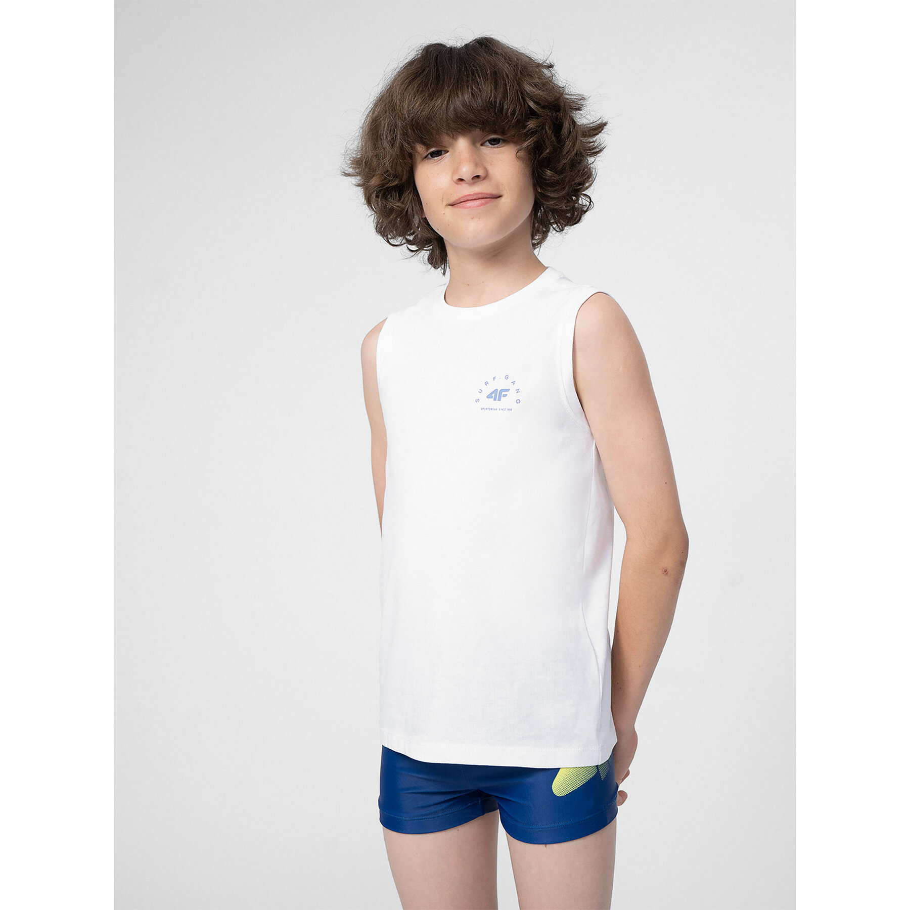 4F 4F Tank top 4FJSS23TTSHM284 Λευκό Regular Fit