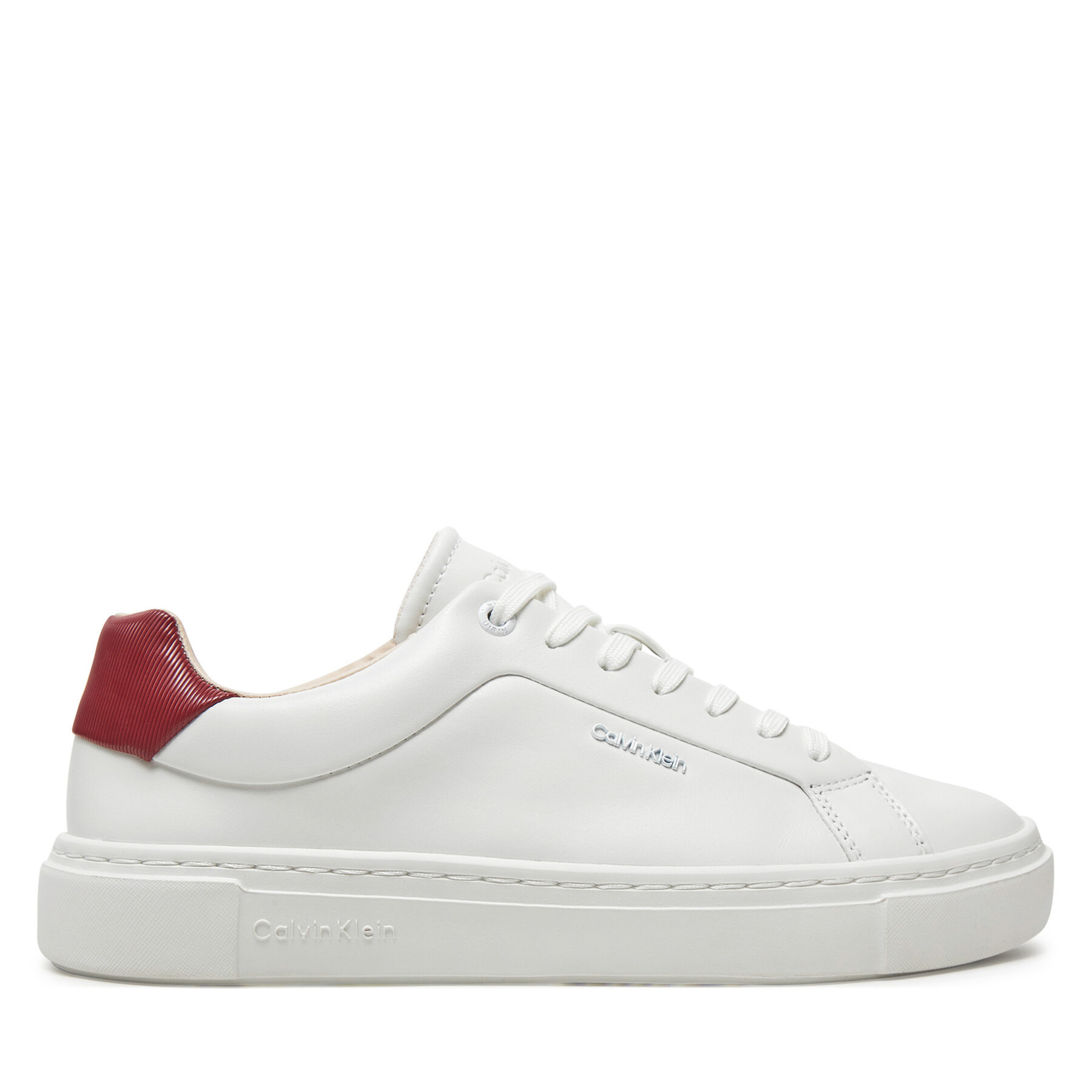 Sneakers Calvin Klein Cupsole Lace Up W/Ml Lth HW0HW02201 Bianco