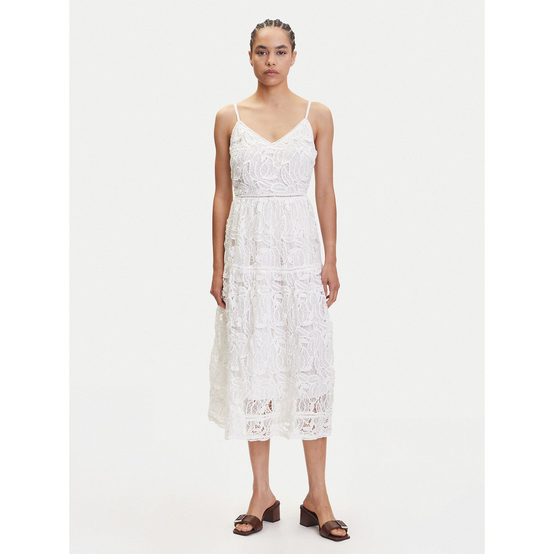 YAS Sommerkleid Lifa 26037183 Weiß Regular Fit