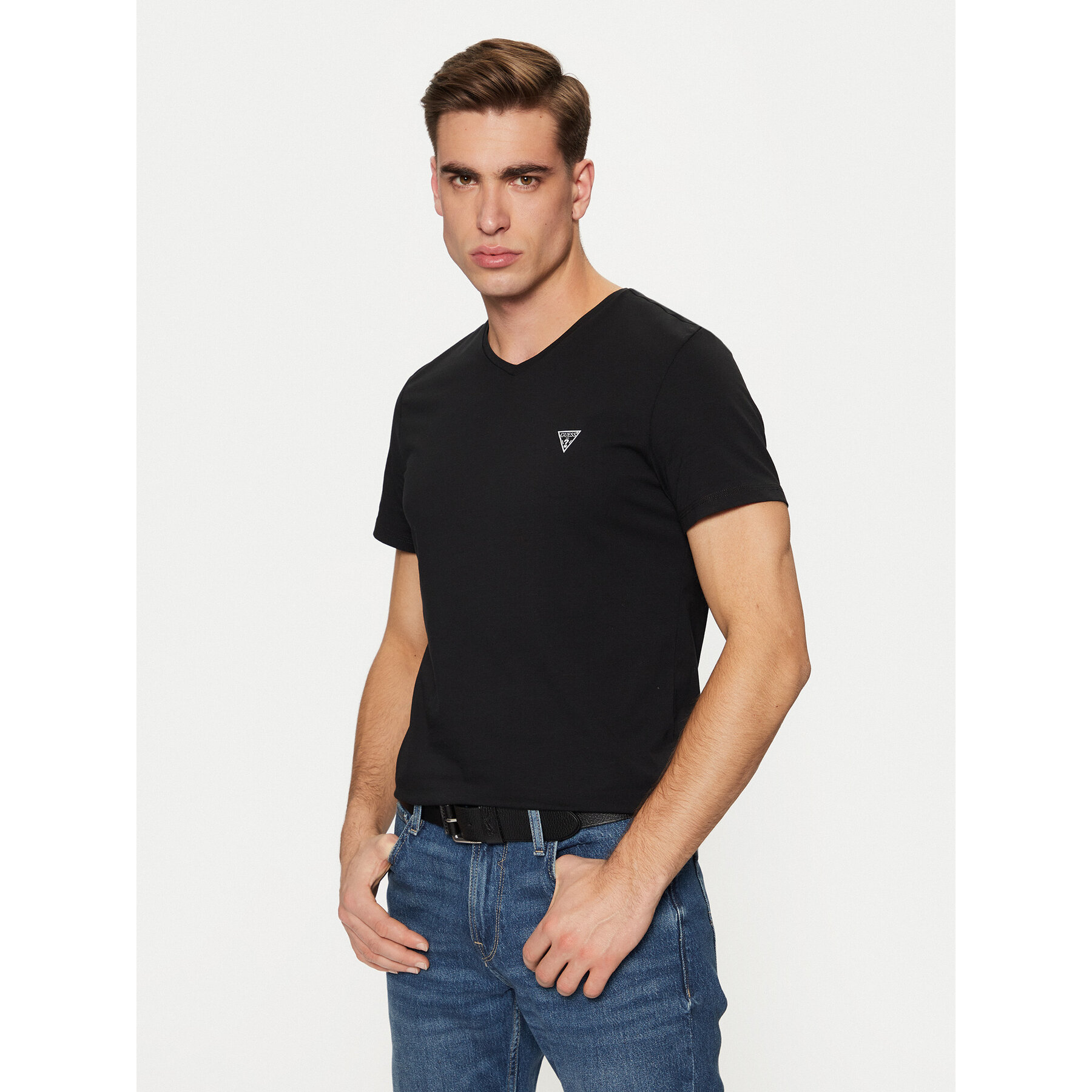Guess T-Shirt M2YI32 J1314 Σκούρο μπλε Slim Fit