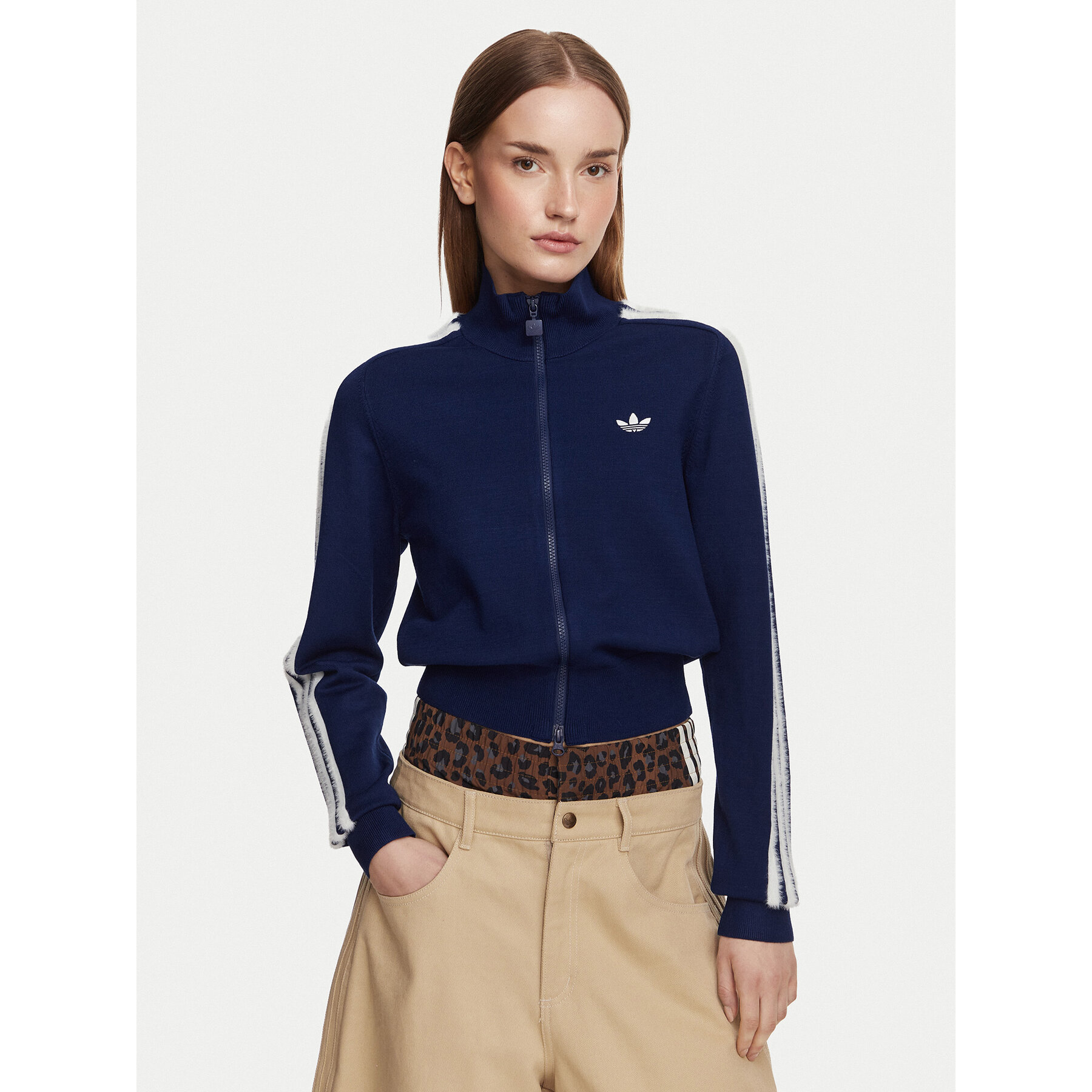 adidas Strickjacke Firebird KW2588 Dunkelblau Regular Fit