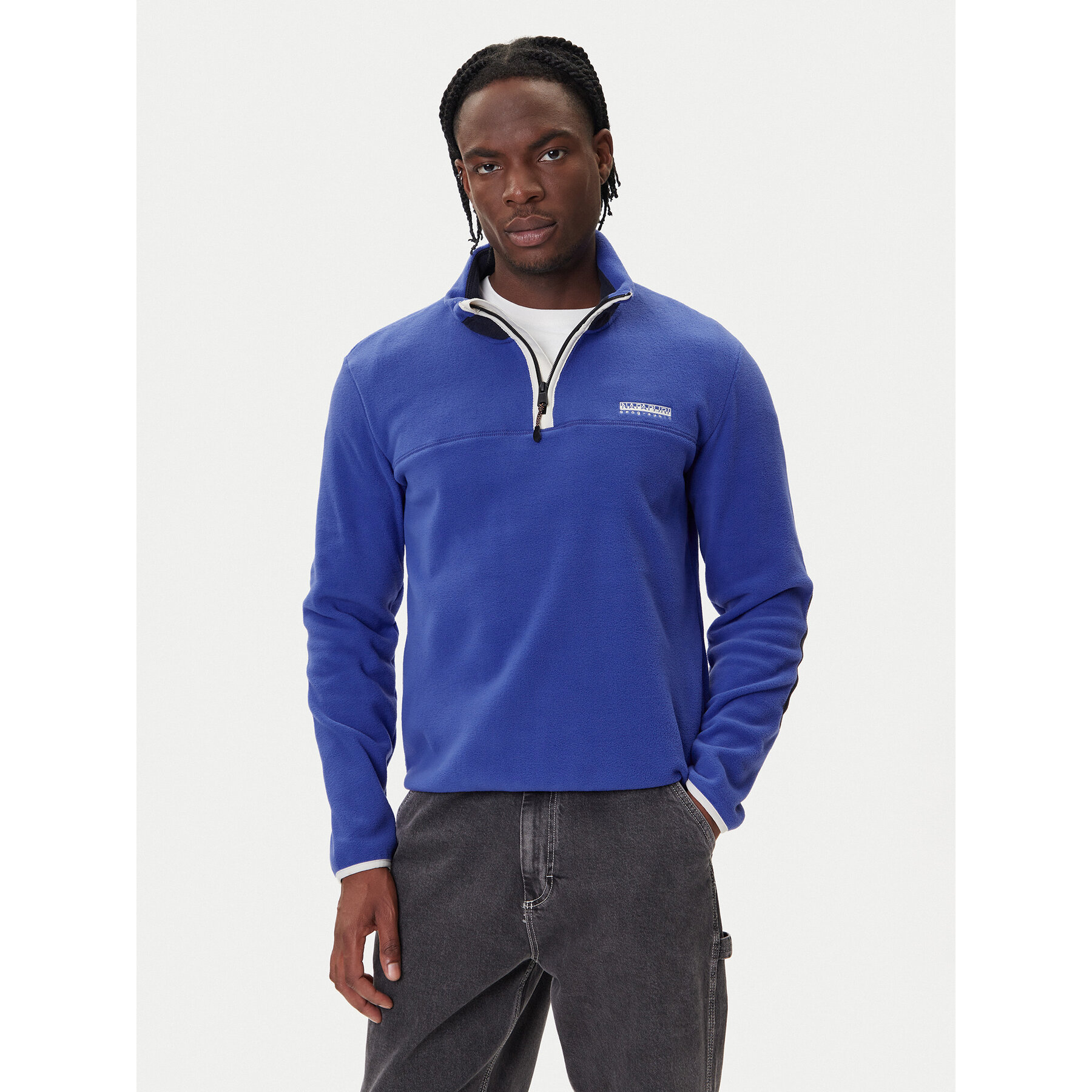 Napapijri Fleecejacke T-Dergana NP0A88UZ Blau Regular Fit
