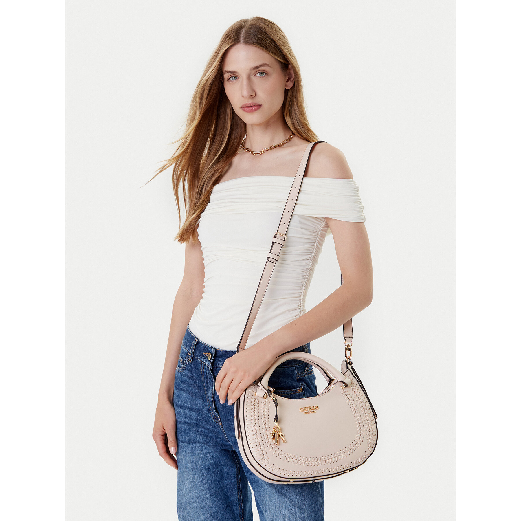 Дамска чанта Guess Tatum HWNG96 67060 Бежов