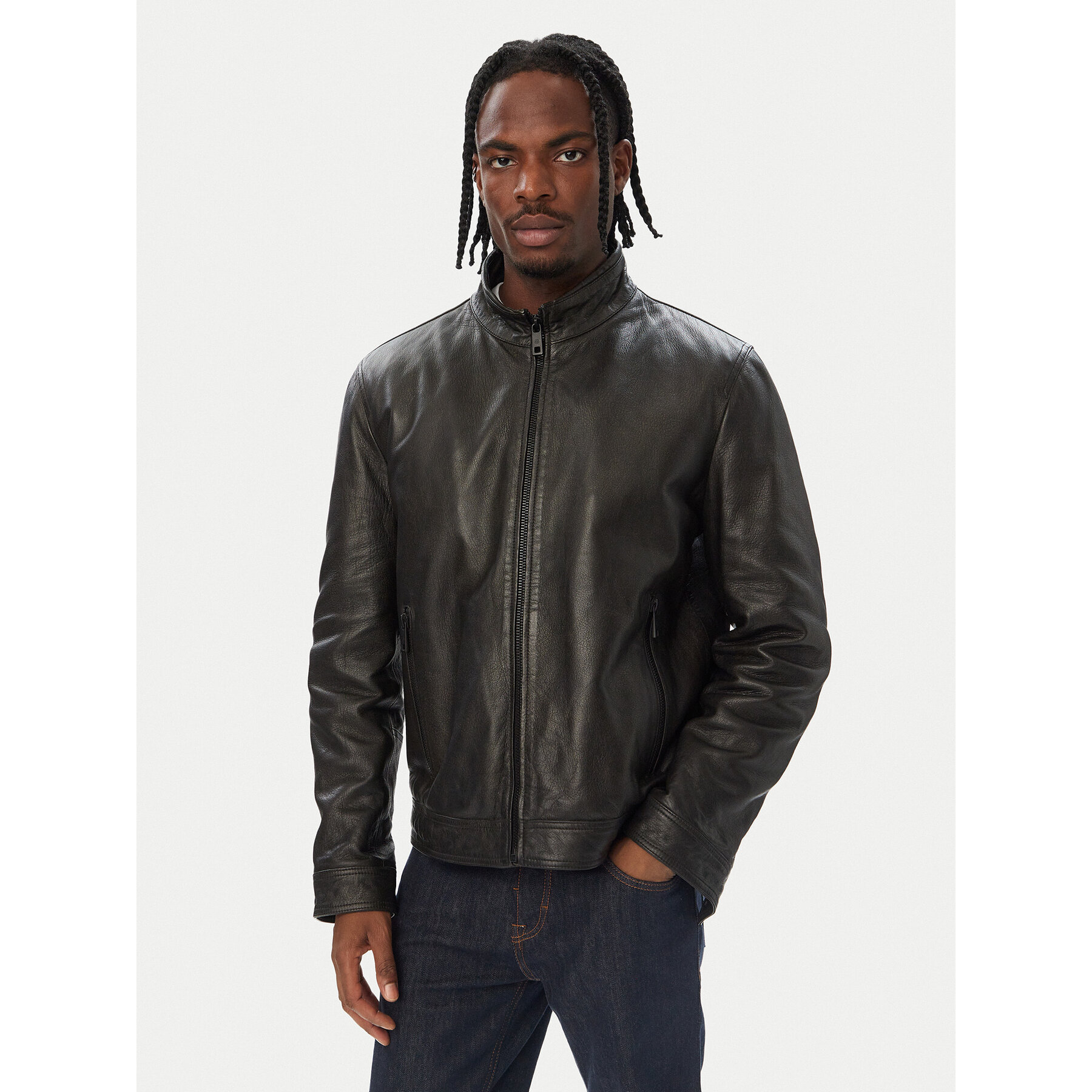 Milestone Lederjacke Ms Jack 991001 60875 Schwarz Regular Fit