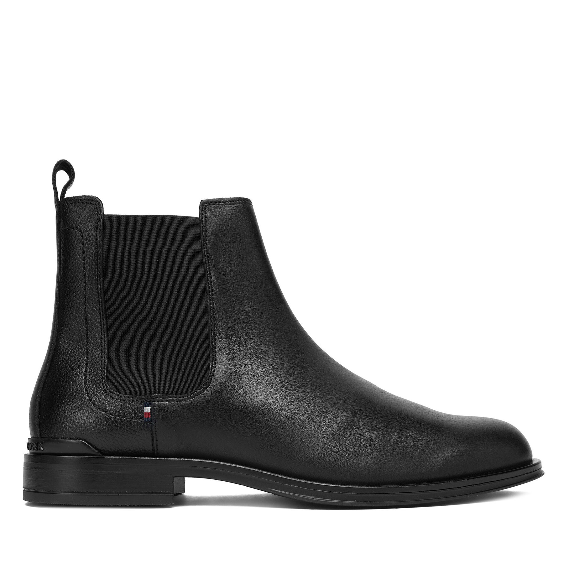 Členková obuv s elastickým prvkom Tommy Hilfiger Corporate Cheslea FM0FM05578 Čierna