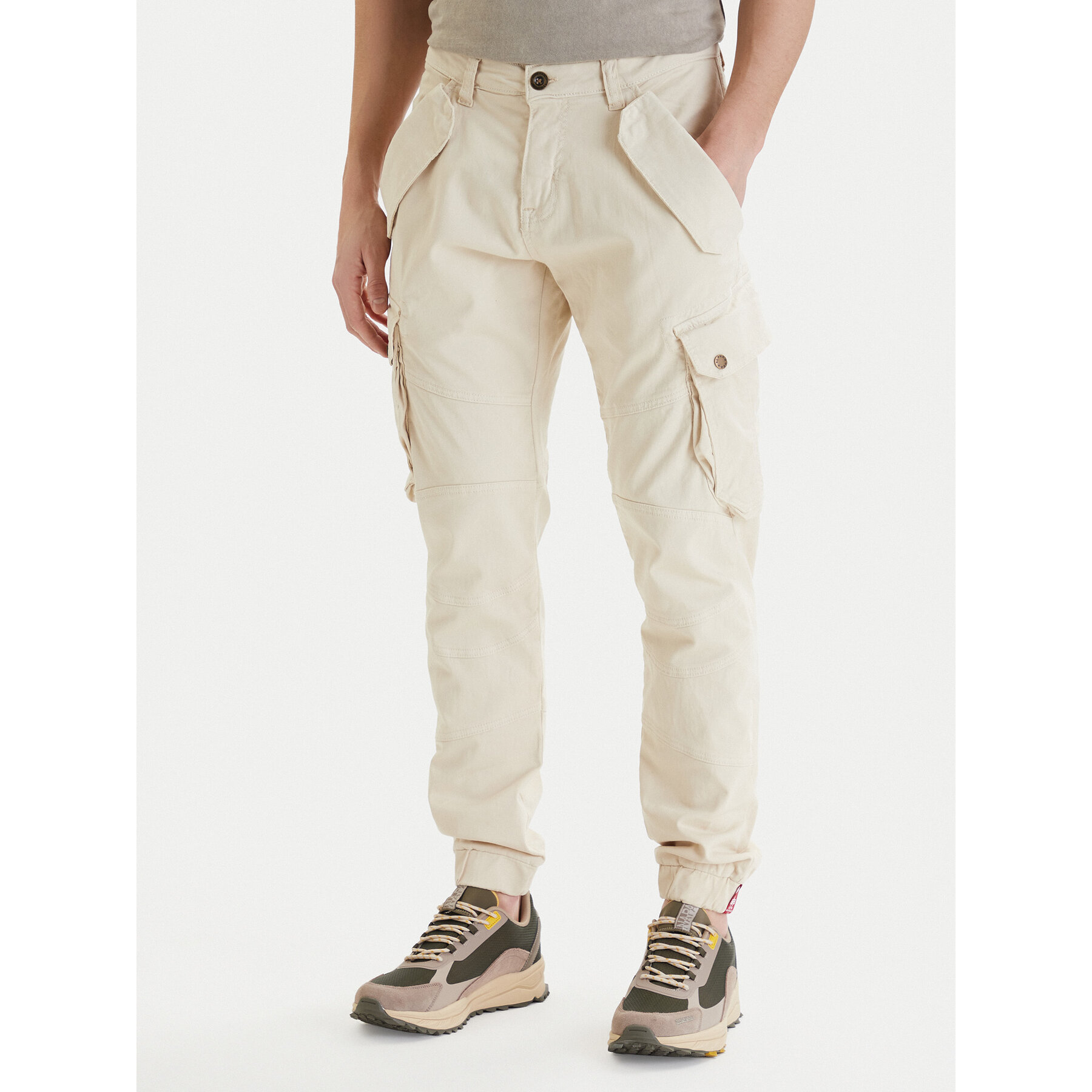 Alpha Industries Stoffhose Combat 126215 Écru Slim Fit