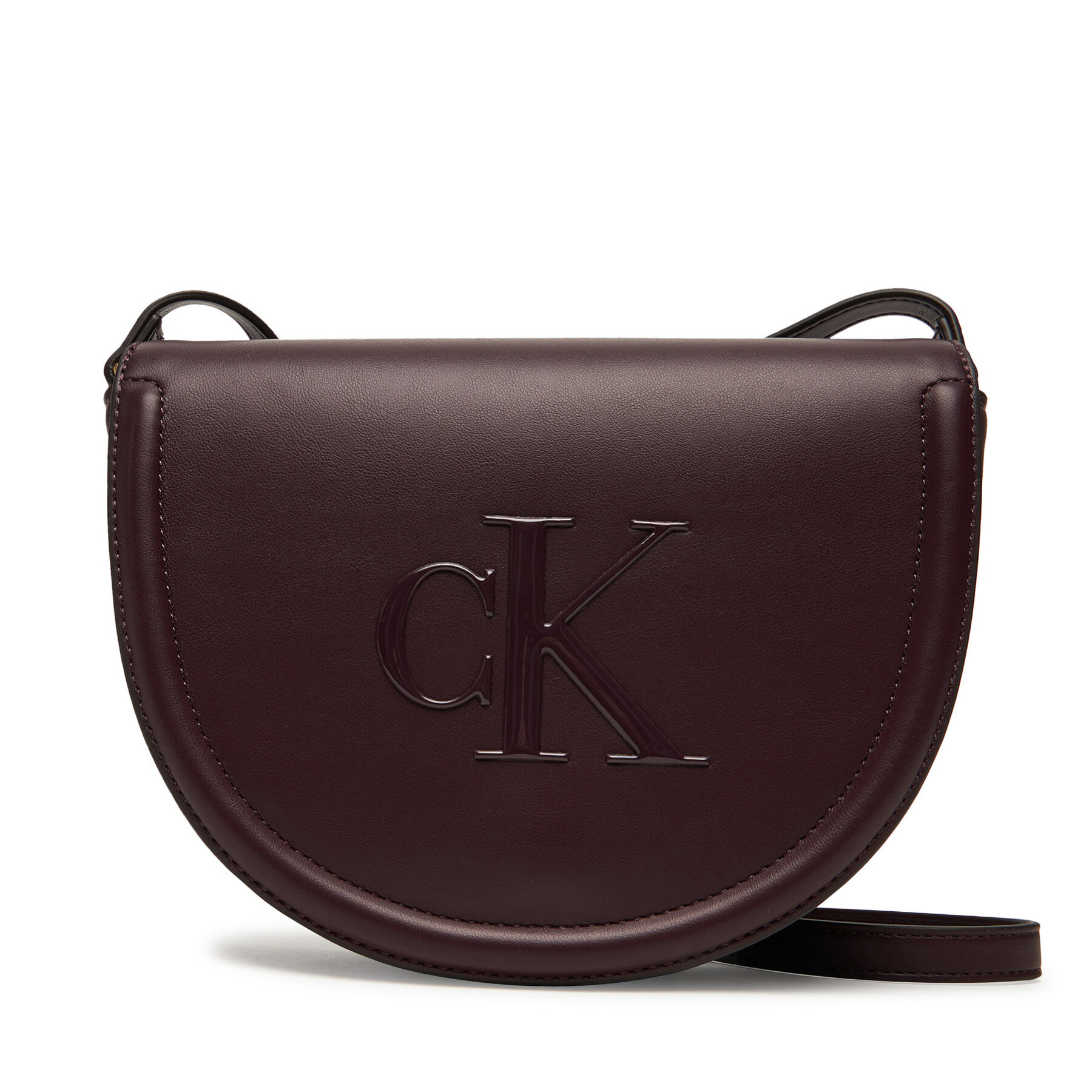 Torbica Calvin Klein Bold Ck Saddle Crossbody LV04F3221G Tamnocrvena