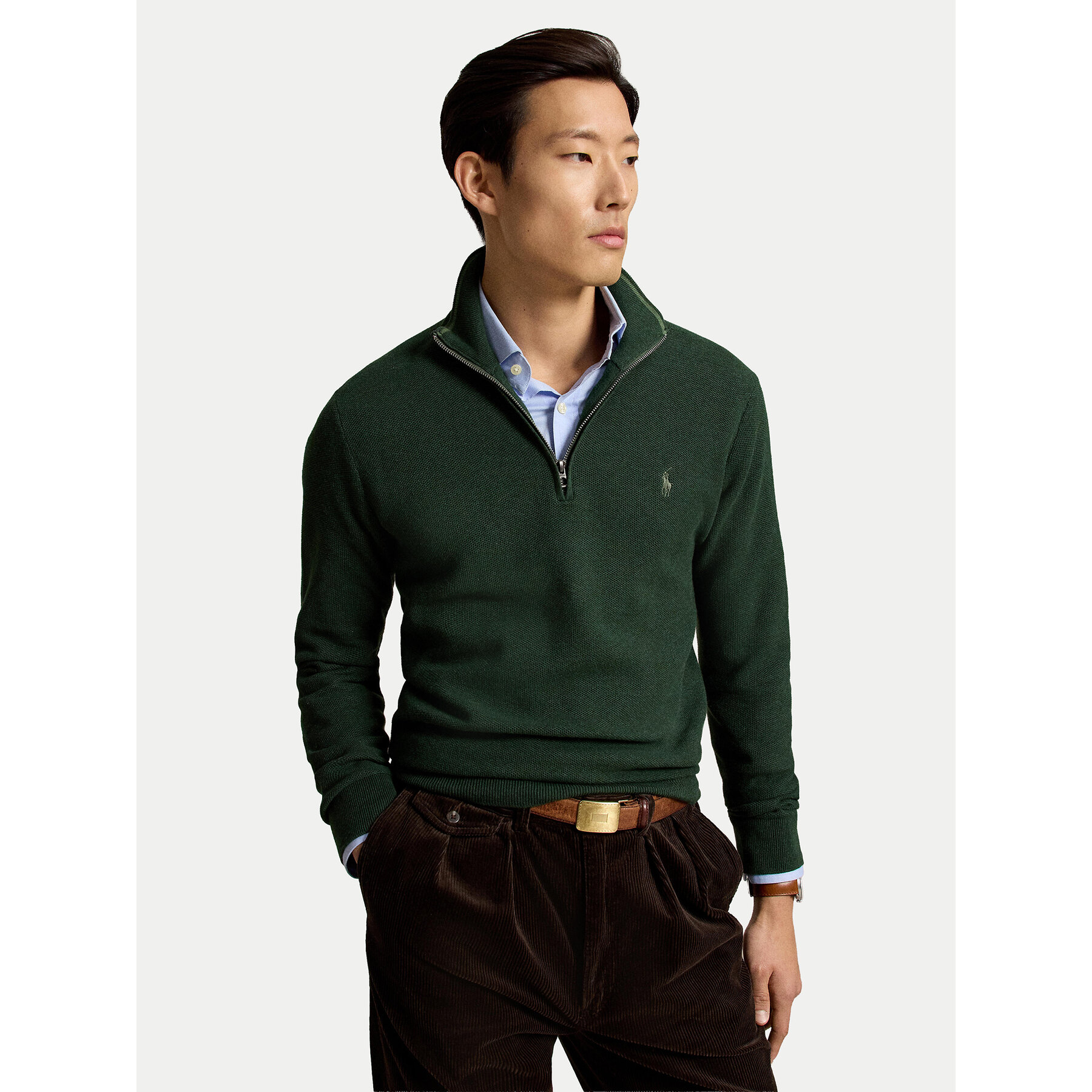Polo Ralph Lauren Pullover 710B18060016 Dunkelgrün Regular Fit