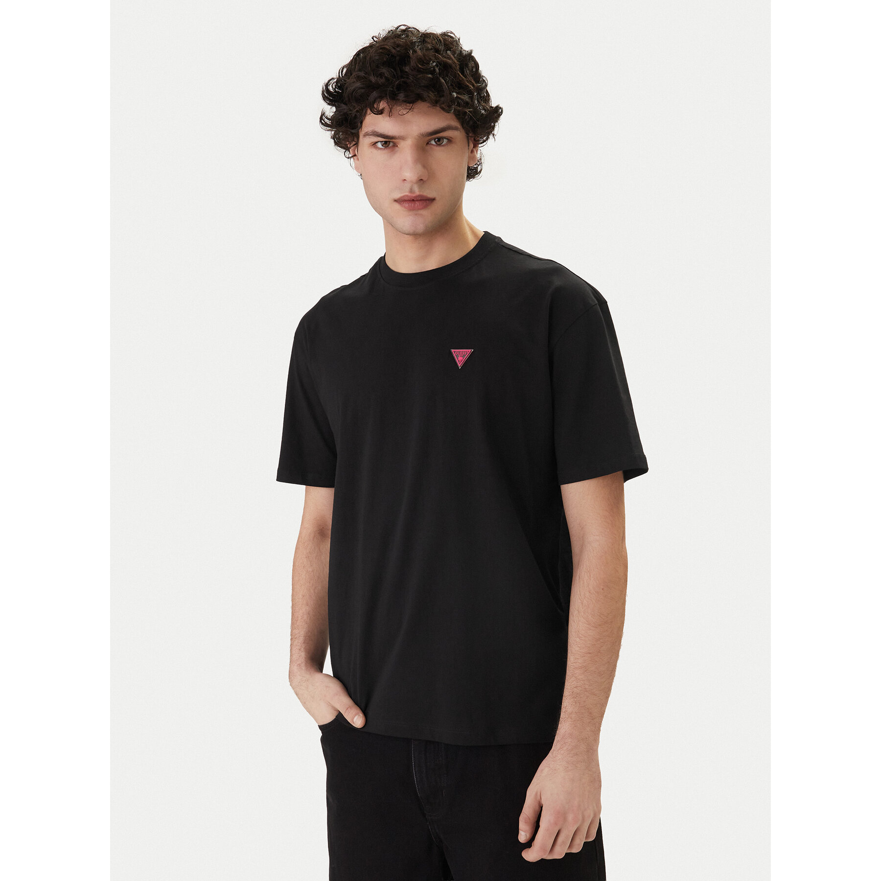 Guess Majica F6GI11 K8HM4 Črna Regular Fit