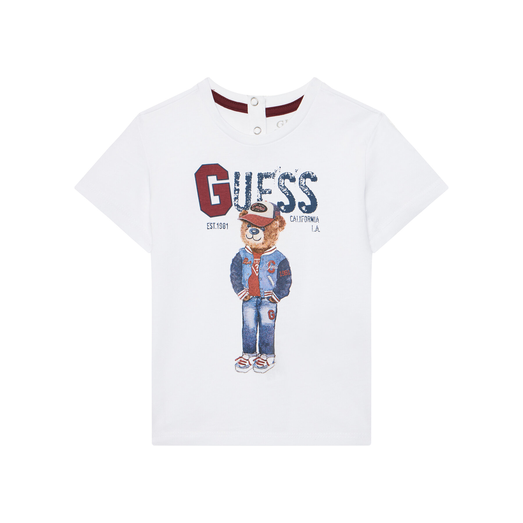 Guess T-Shirt N5YI22 K8HM4 Λευκό Regular Fit