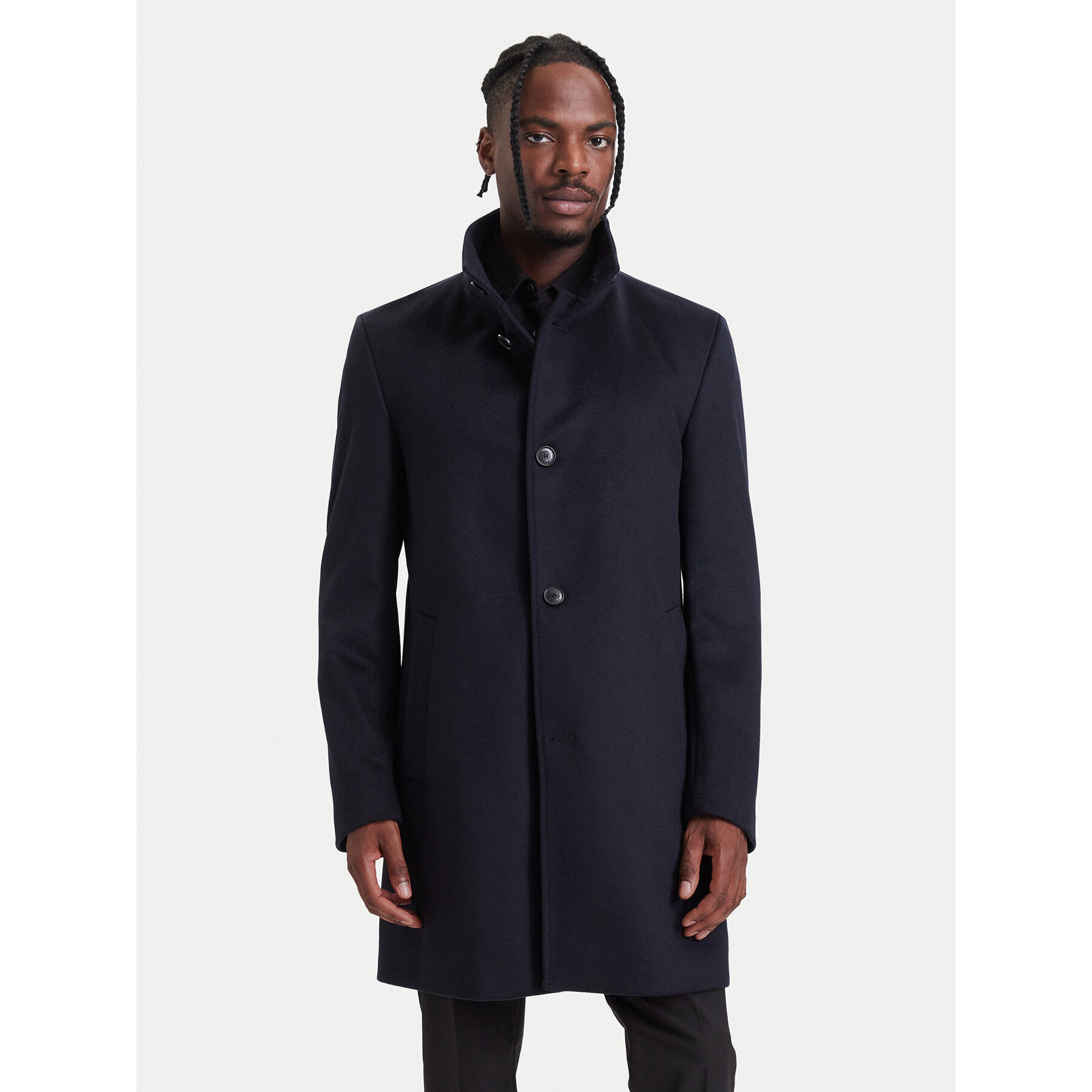 BOSS Wollmantel H-Hyde-SU-264 50571853 Dunkelblau Slim Fit