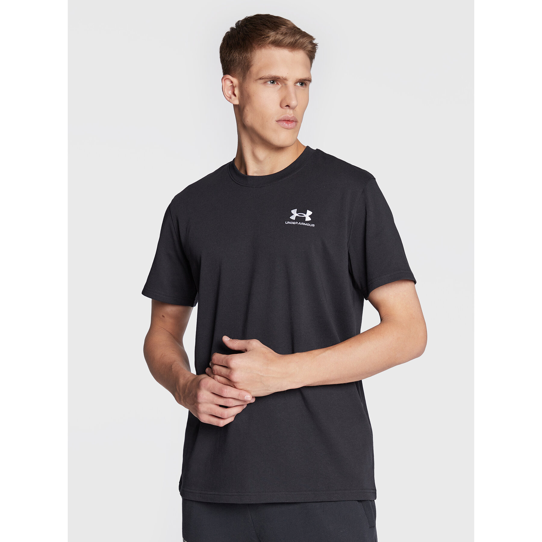 Under Armour T-Shirt Ua Logo Embroidered 1373997 Μαύρο Relaxed Fit