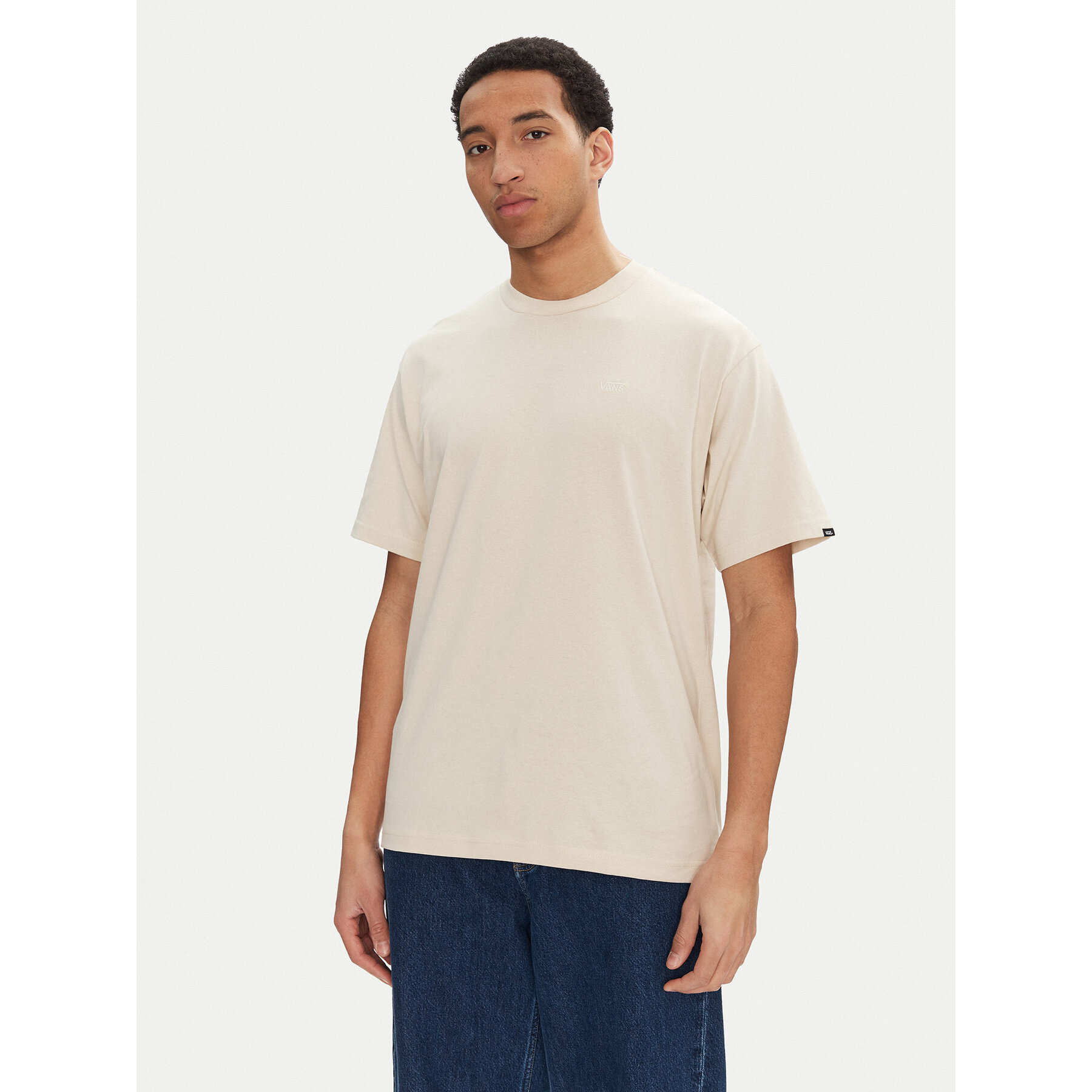 Vans Póló Left Chest II VN000P1P Bézs Loose Fit