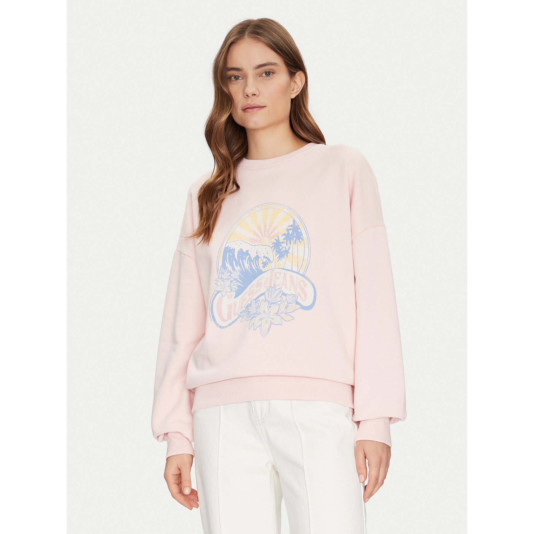 Guess Sweatshirt W5GQ16 K68I4 Rosa Regular Fit