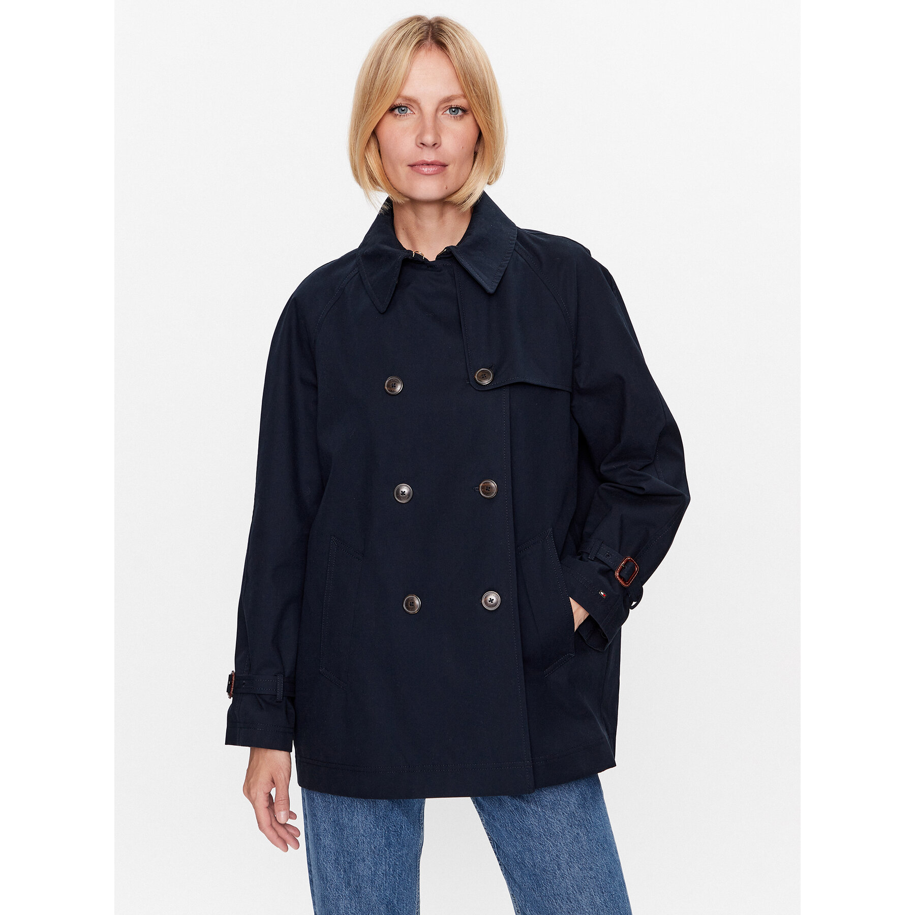 Tommy Hilfiger Übergangsmantel WW0WW38943 Dunkelblau Regular Fit
