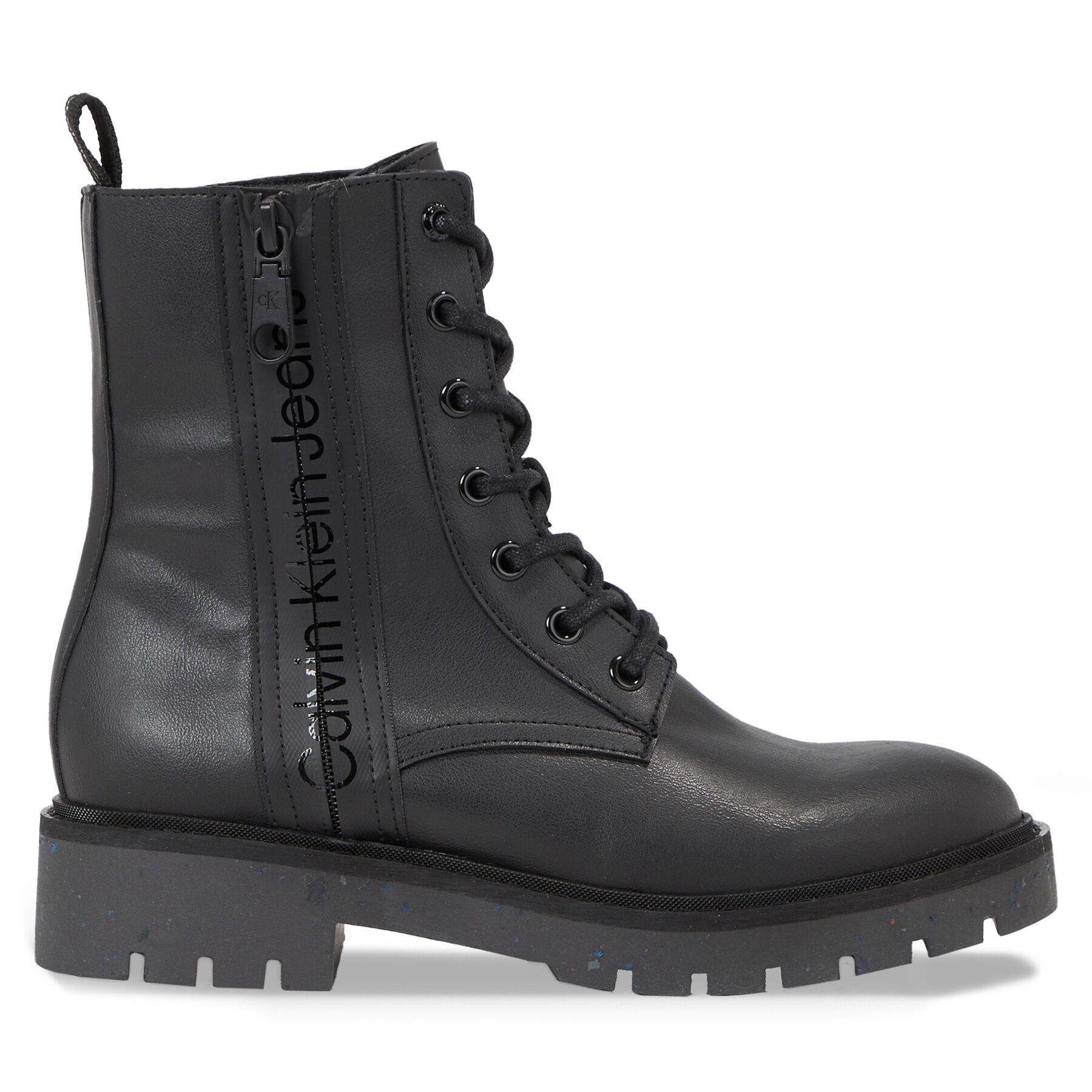 Trappers Calvin Klein Jeans Combat Mid Laceup Boot Wn YW0YW01255 Negru