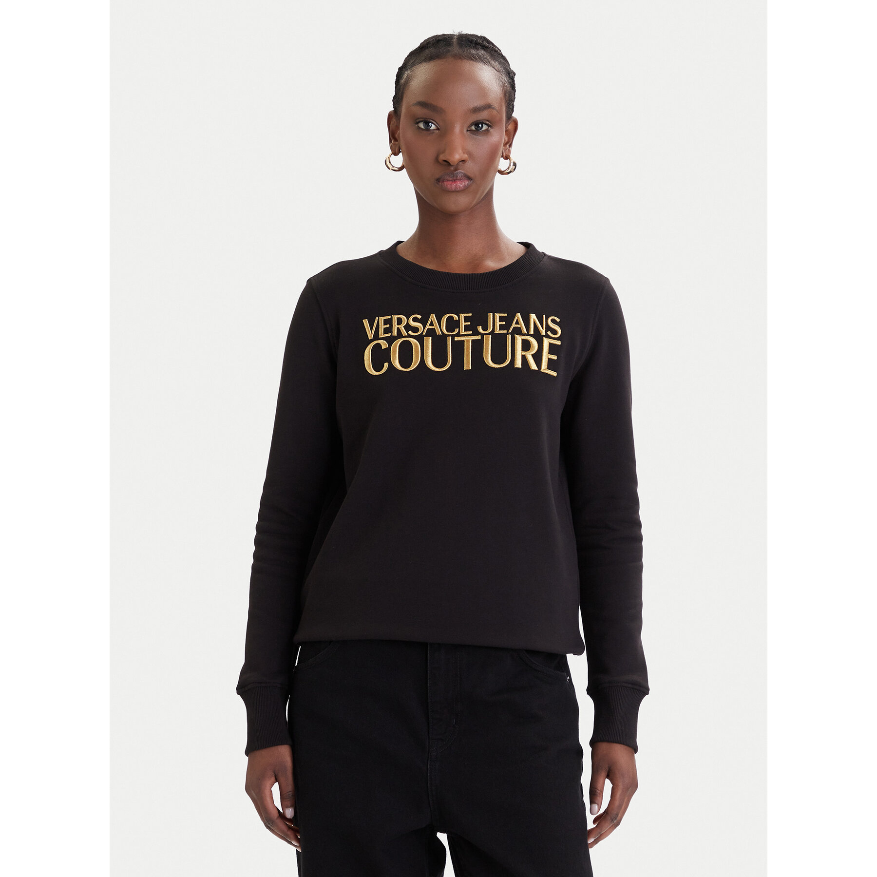 Versace Jeans Couture Sweatshirt 80HAIT01 CF01T Schwarz Regular Fit