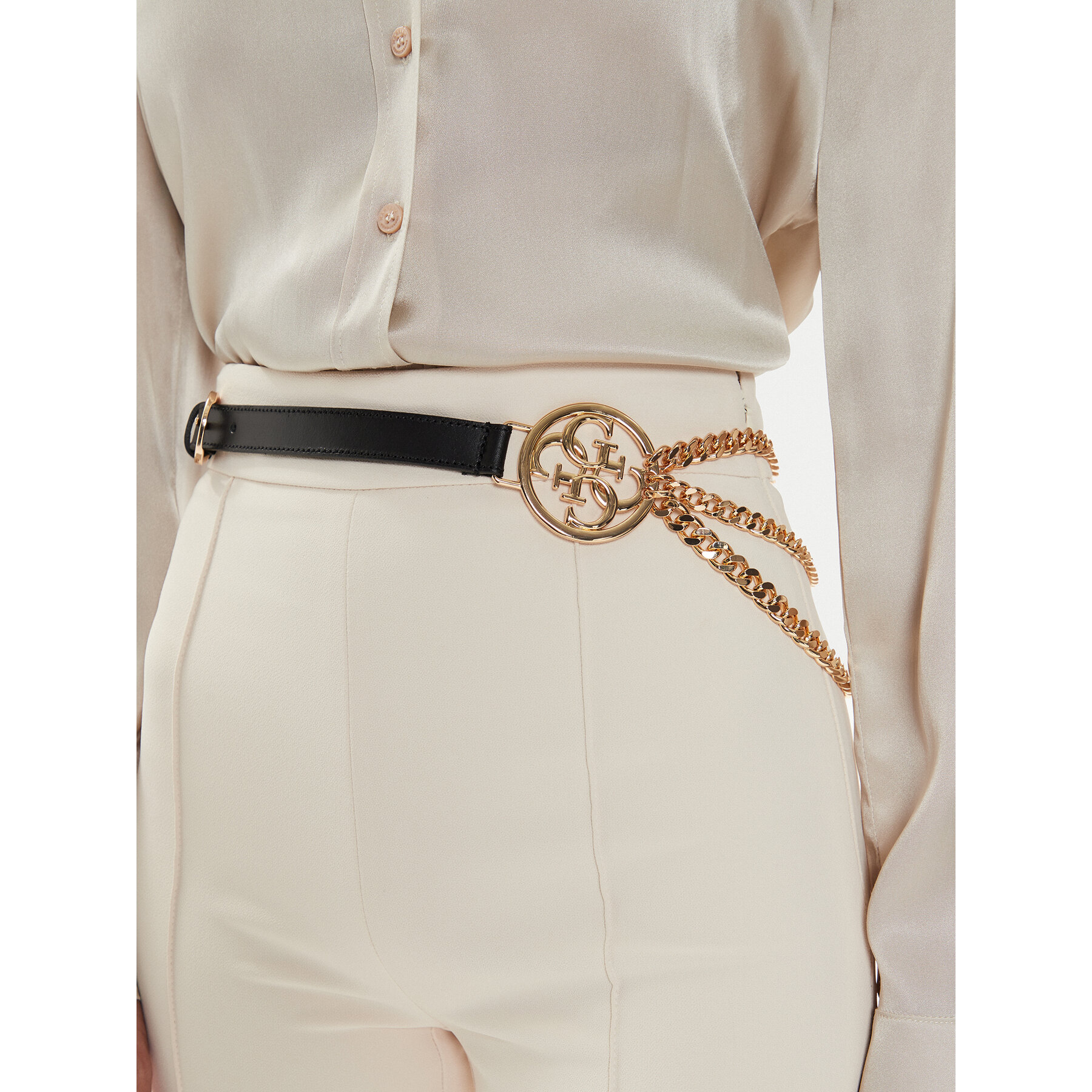 Cinturón para mujer Guess Not Coordinated Belts BW9164 P4320 Negro
