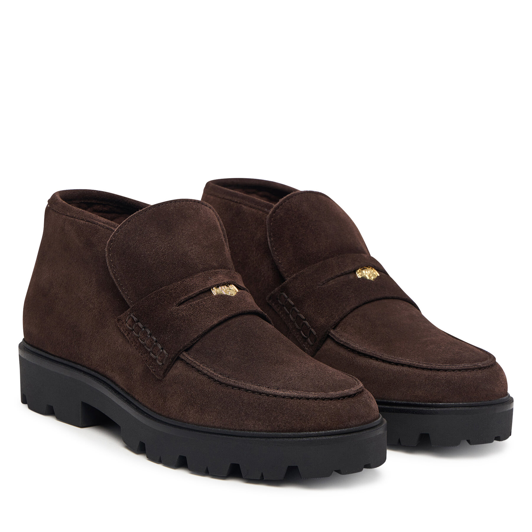 Botine Tommy Hilfiger Th Enamel Charm Loafer Boot FW0FW09680 Maro