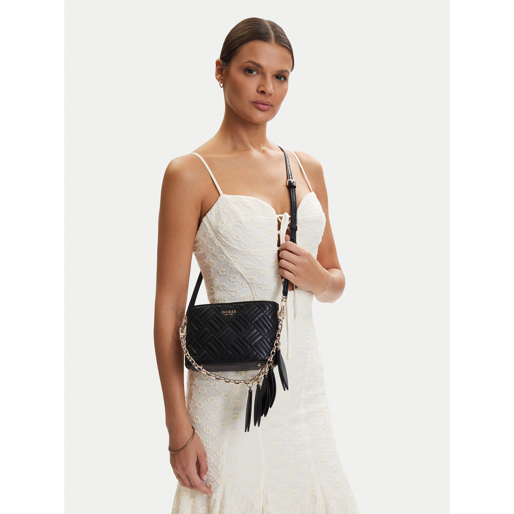 Geantă Guess Sally Mini HWQG99 21770 Negru
