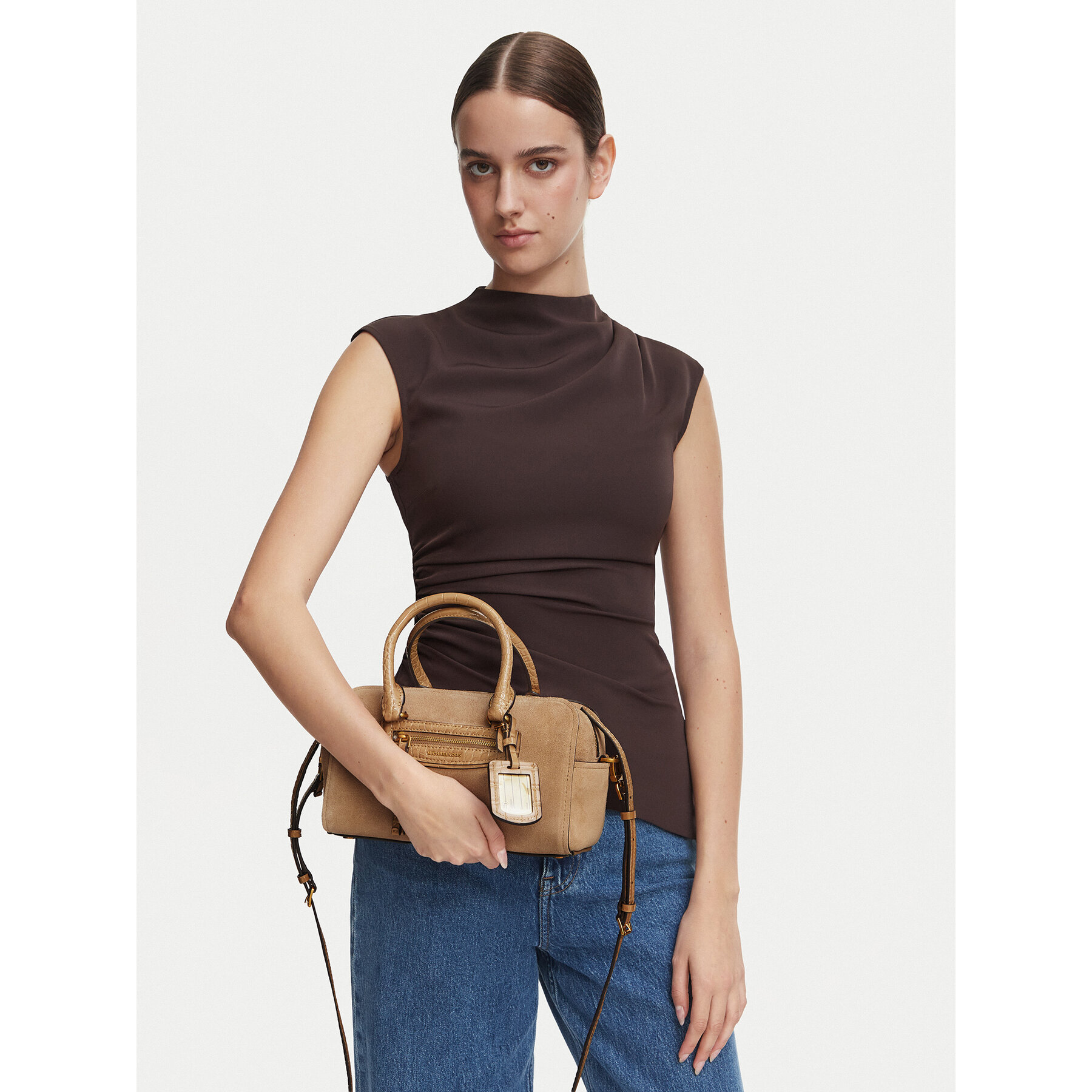 Geantă MICHAEL Michael Kors Jet Set 32F6ATVC0S Kaki