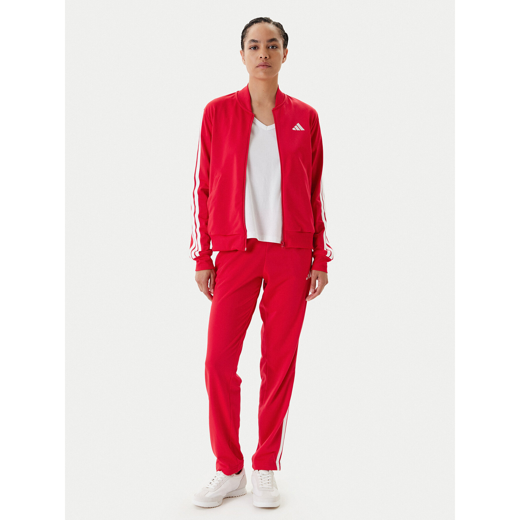 adidas Jogginganzug Essentials 3-Stripes JD2684 Rot Regular Fit