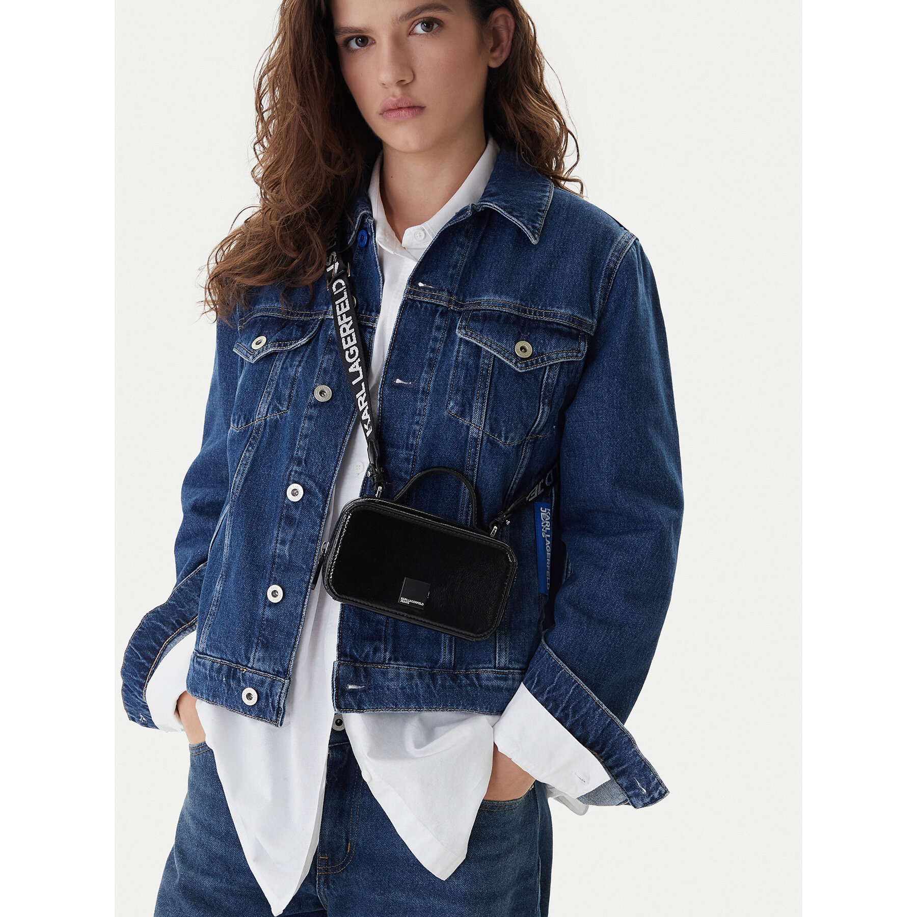 Kabelka Karl Lagerfeld Jeans B1W30141 Čierna