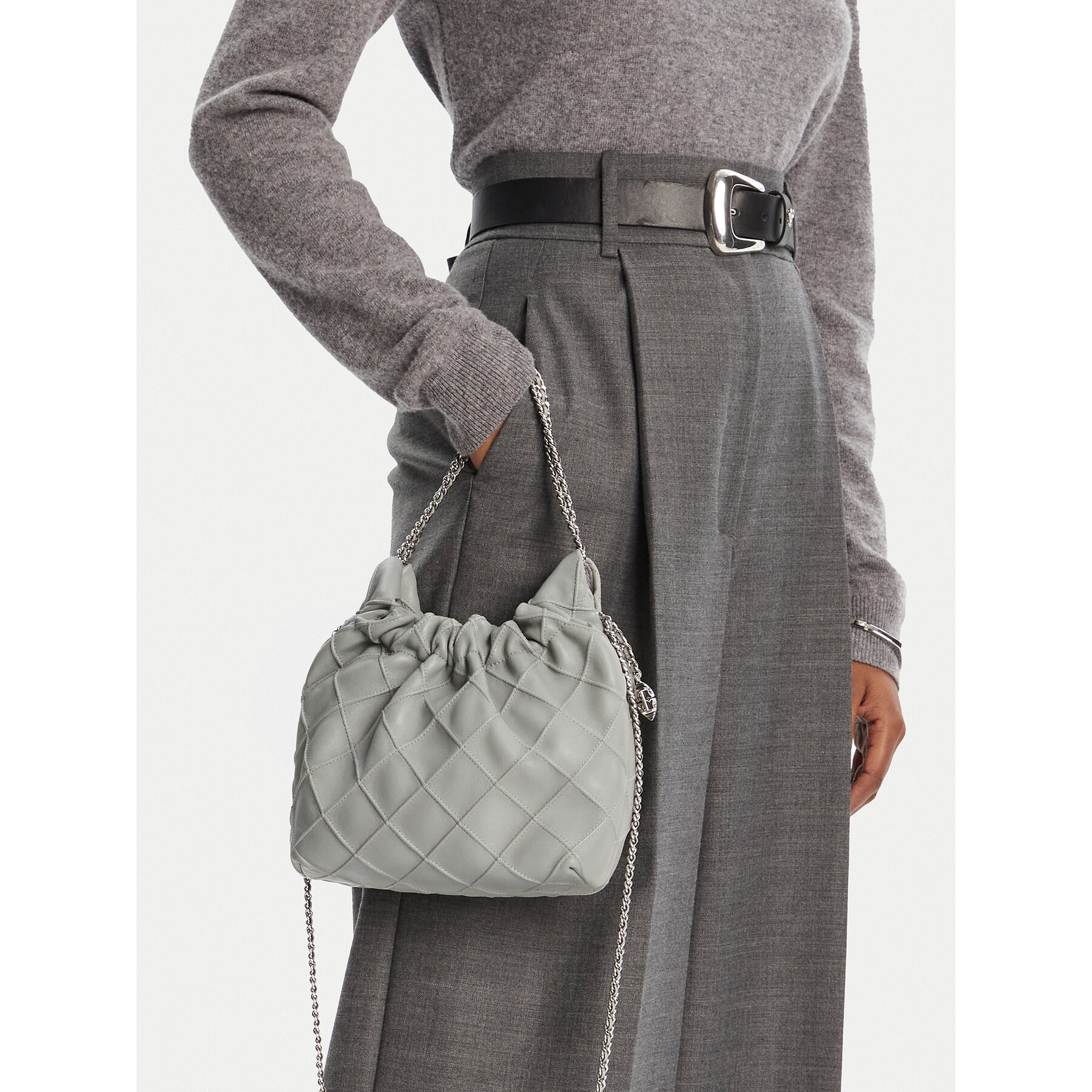 Borsetta Tory Burch Mini Fleming 162451 Grigio