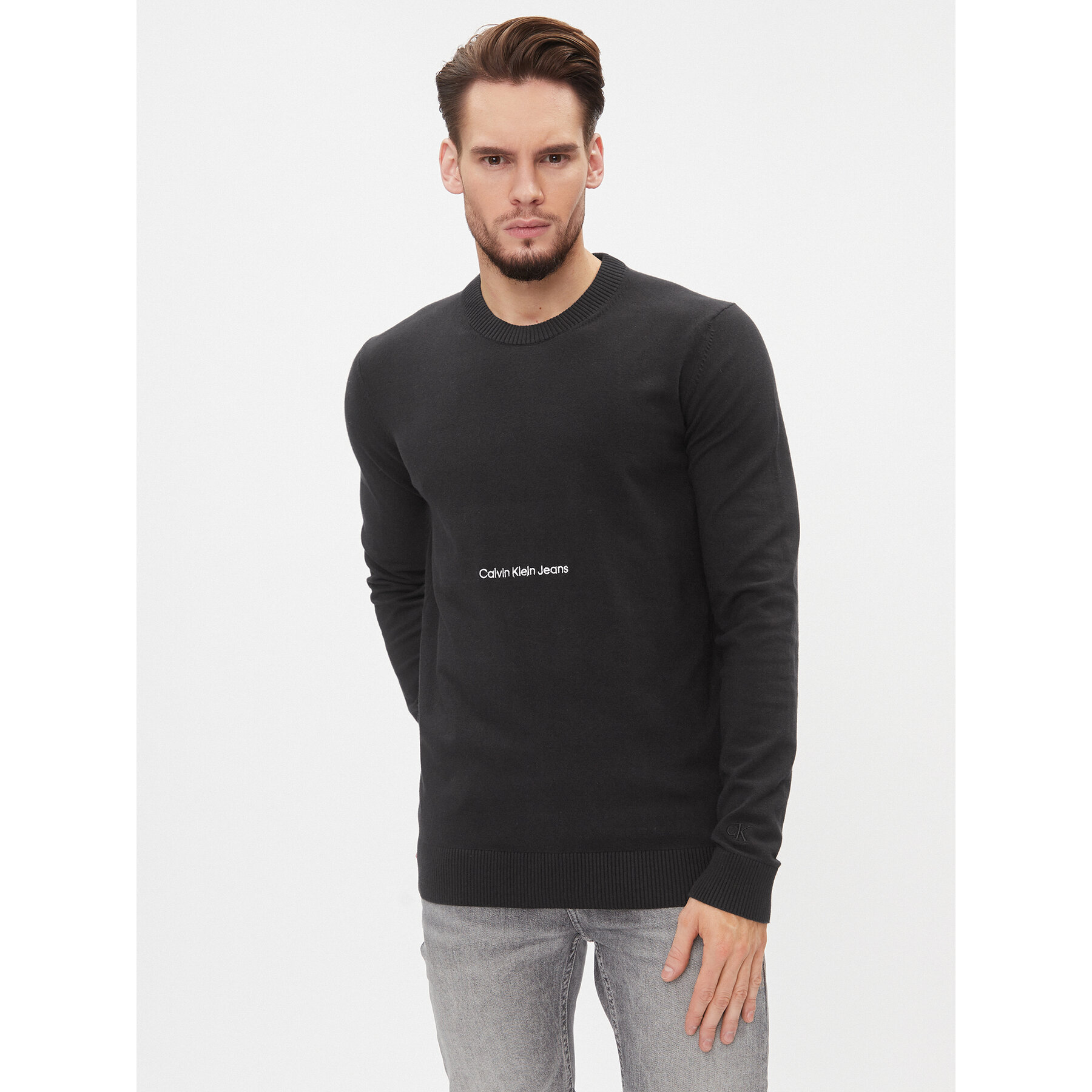Calvin Klein Jeans Pullover J30J324328 Schwarz Regular Fit
