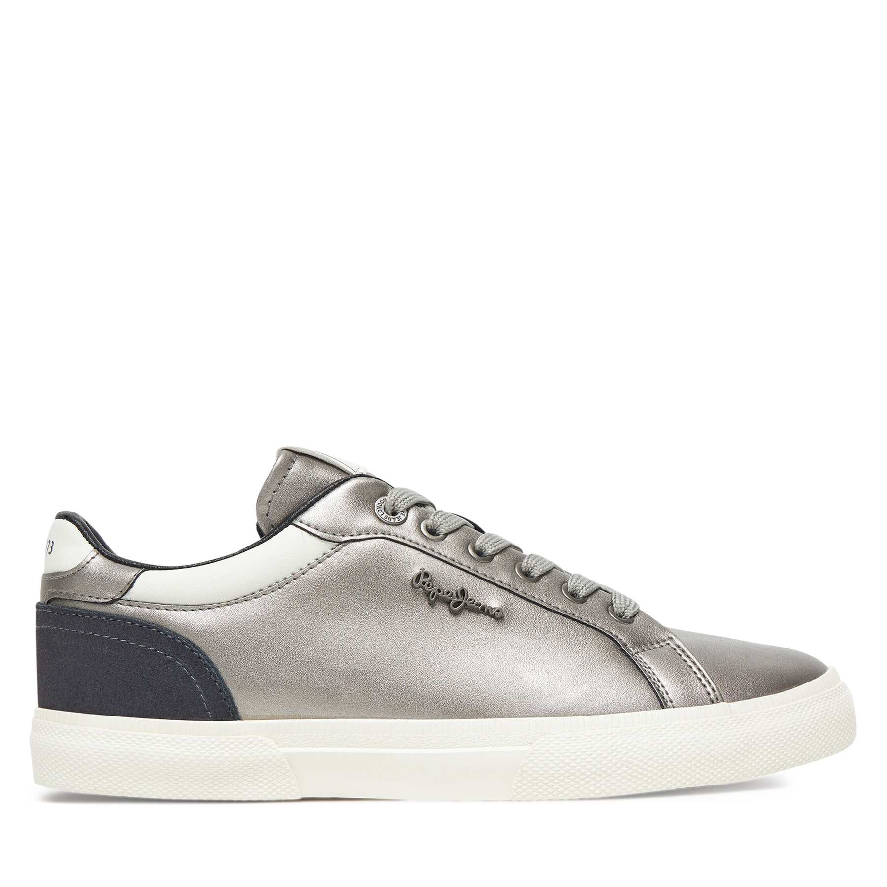 Sneakersy Pepe Jeans Kenton Glam W PLS300005 Strieborná