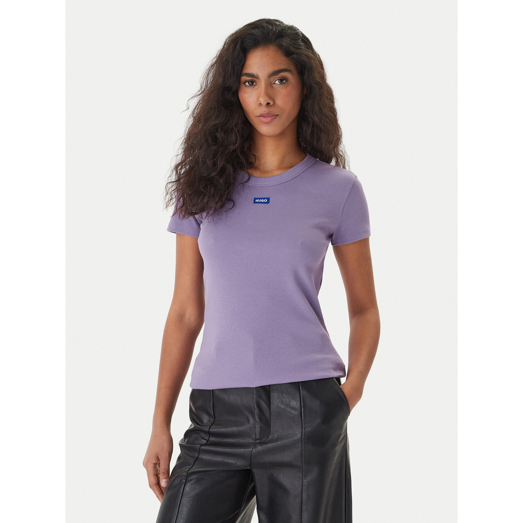 HUGO T-Shirt Easy 50523924 Violett Slim Fit