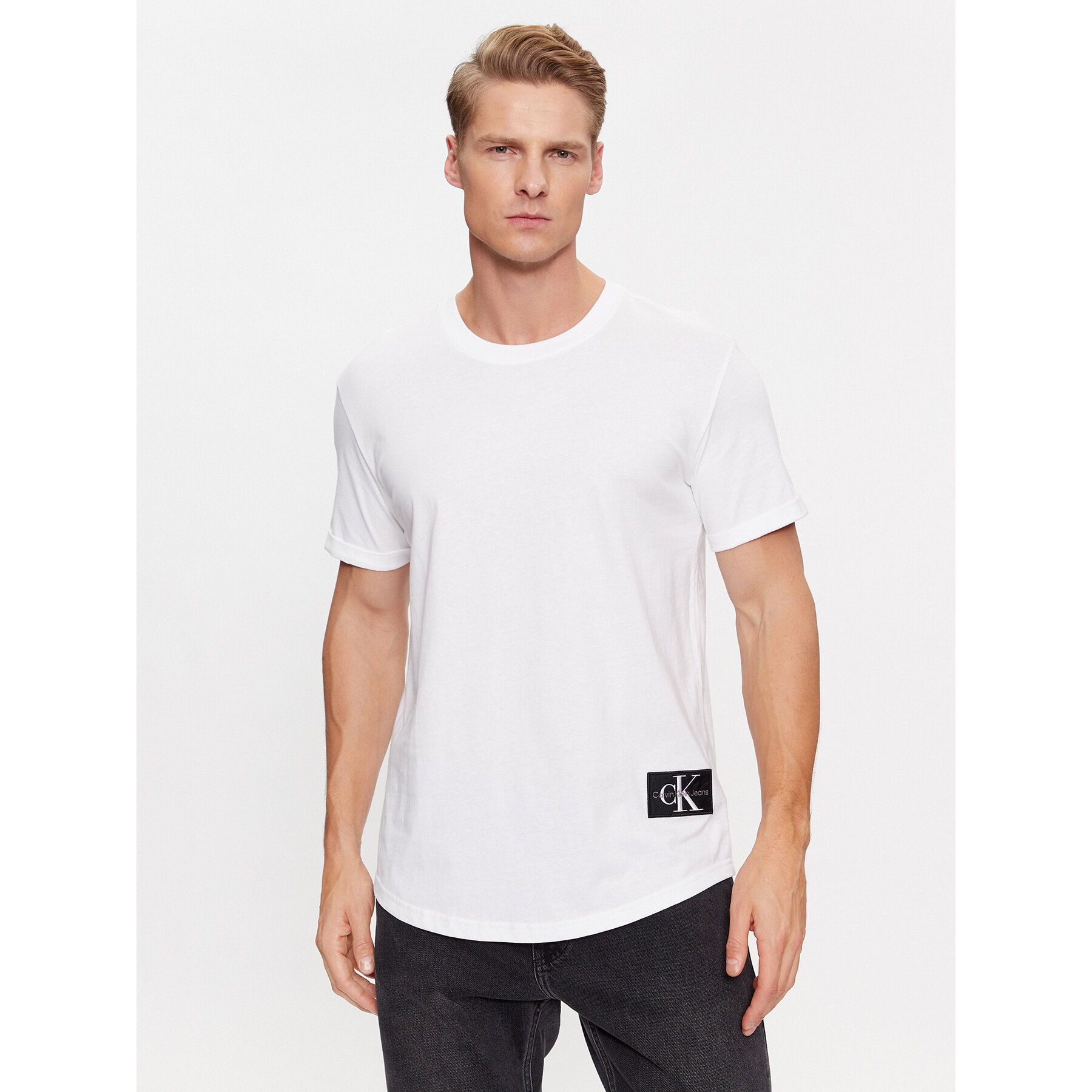 Calvin Klein Jeans Póló J30J323482 Fehér Regular Fit