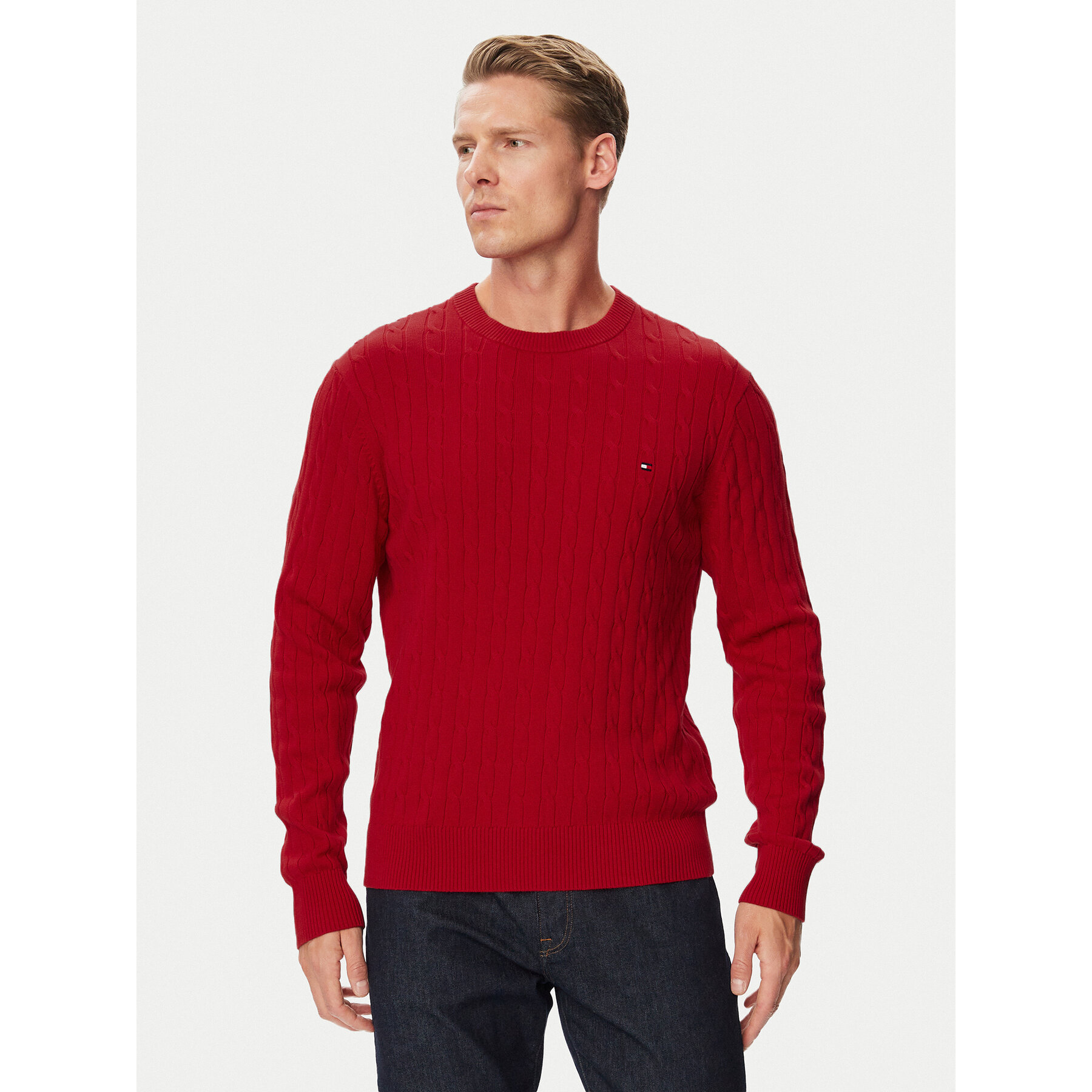 Tommy Hilfiger Pullover Classic MW0MW33132 Rot Regular Fit