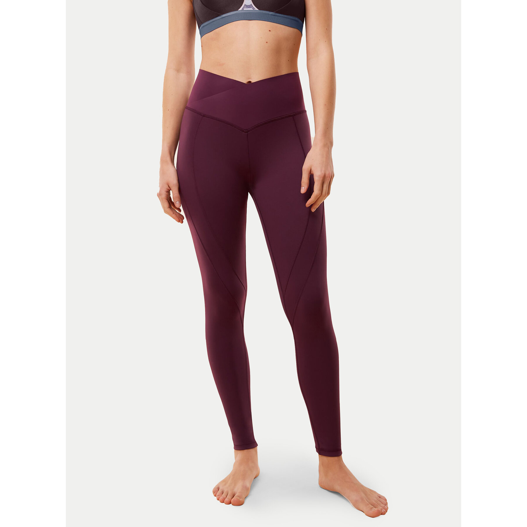 Triumph Leggings Cardio 10217851 Dunkelrot Slim Fit