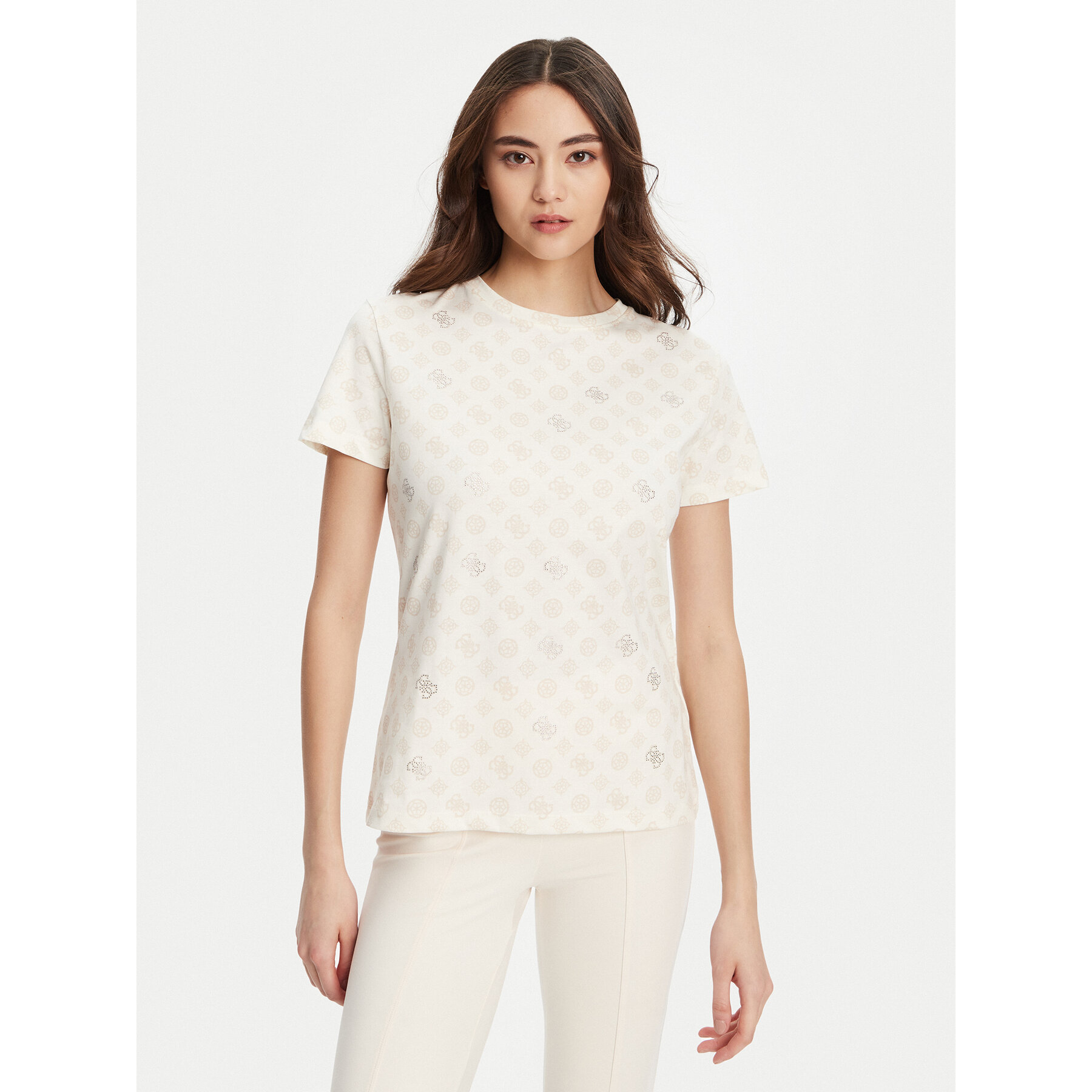 Guess Póló V5YI04 I3Z14 Ekru Regular Fit