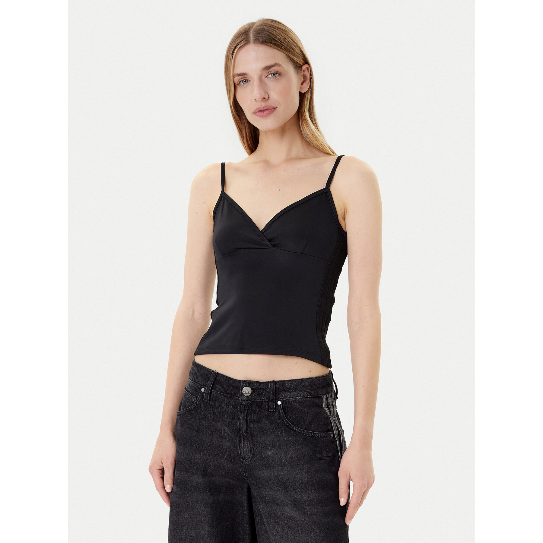 adidas Top Seasonal Essentials 3-Stripes JM1908 Črna Slim Fit