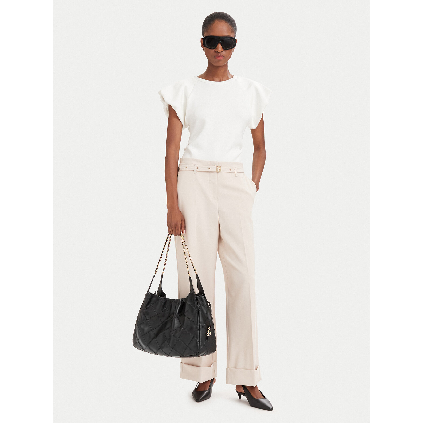 Geantă Tory Burch Large Tote 182890 Negru