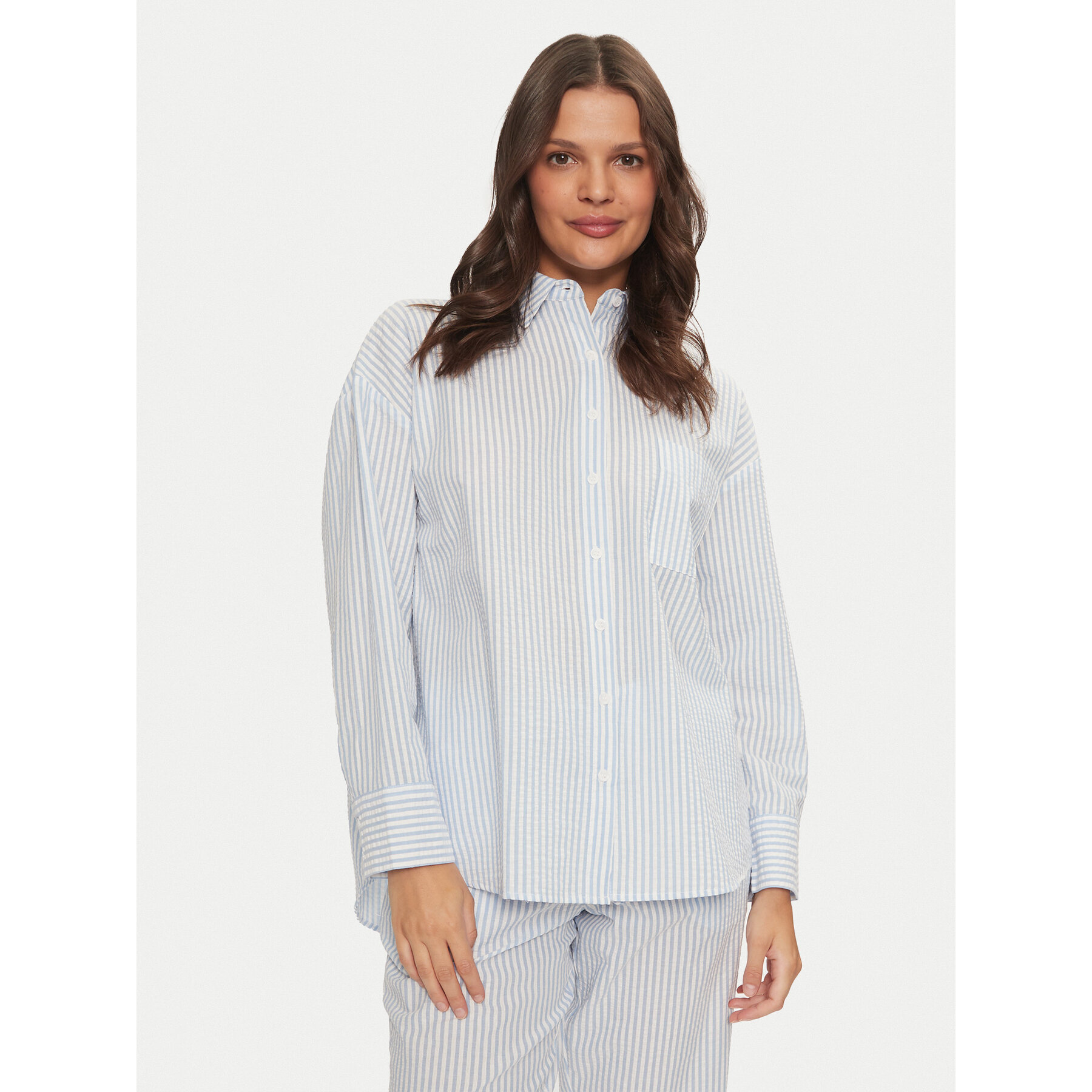 Hunkemöller Pizsama felső 206510 Kék Regular Fit