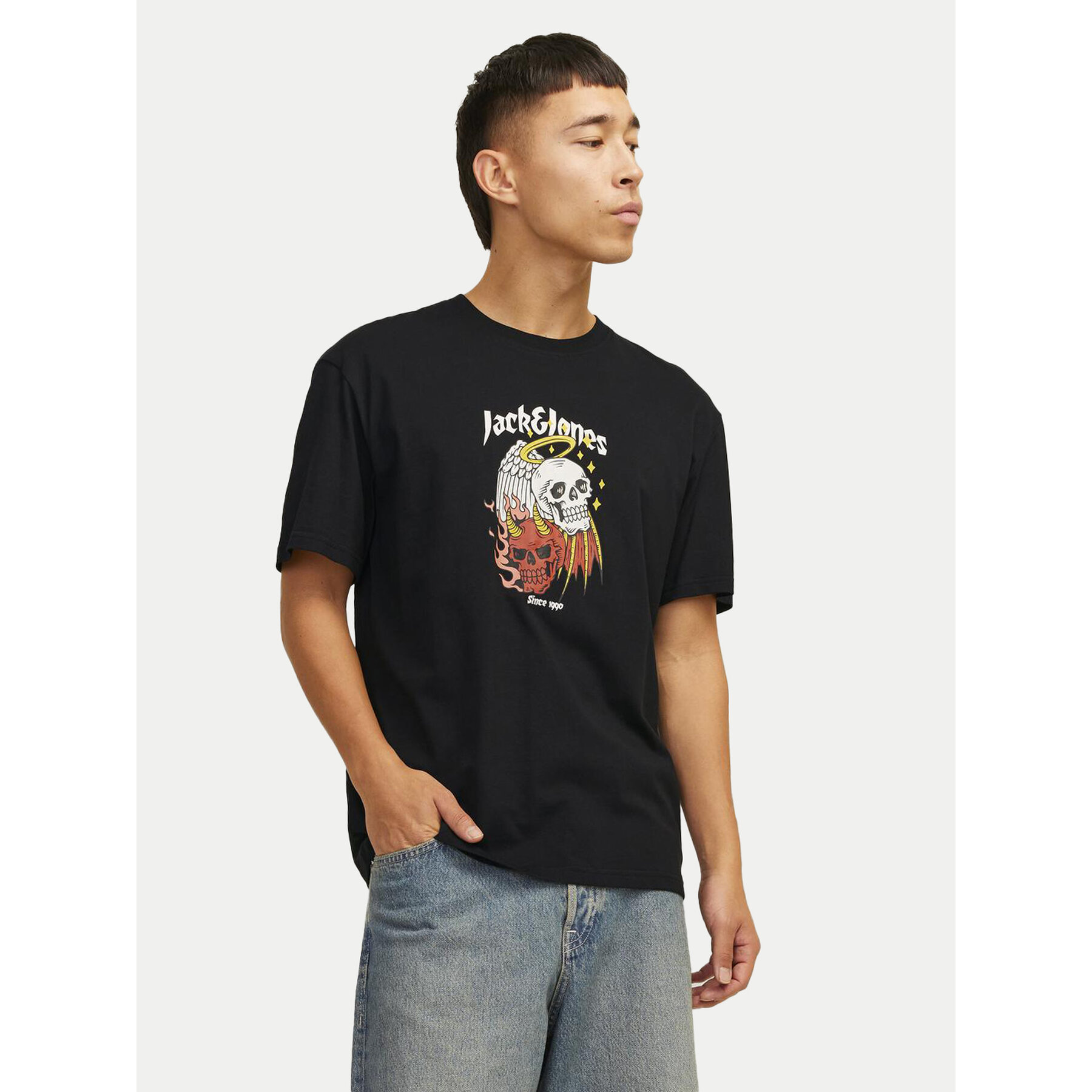 Jack & Jones T-shirt Seven Skull 12262491 Nero Regular Fit