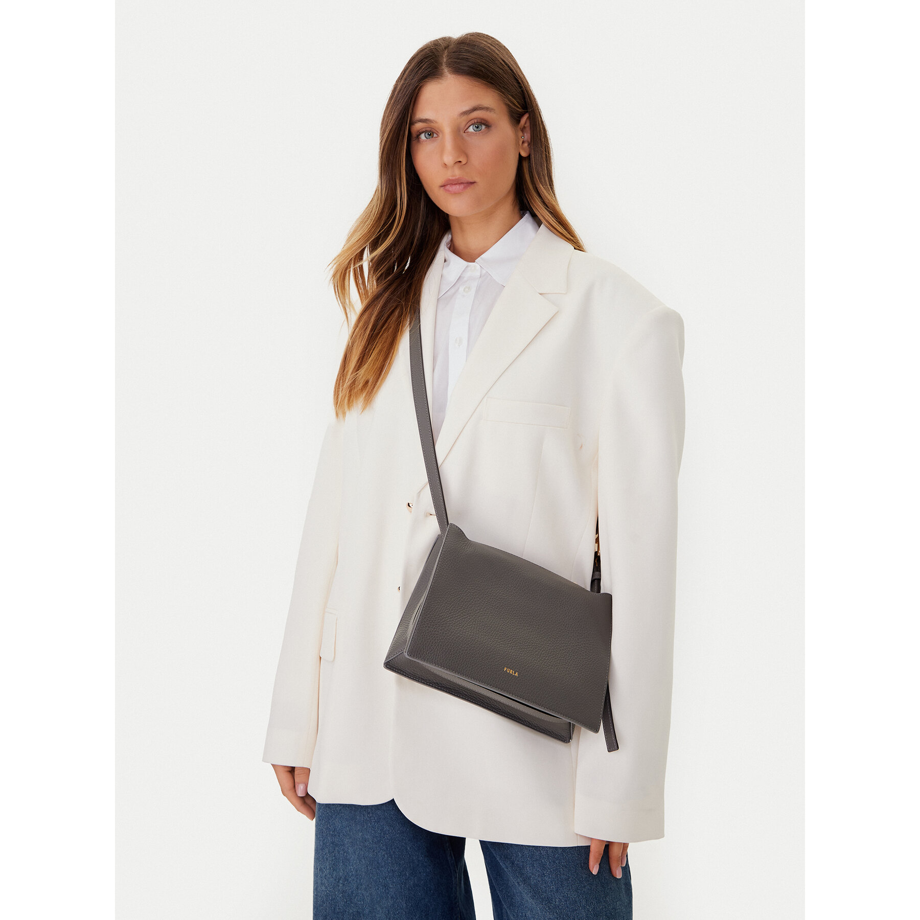 Borsetta Furla Nuvola S Crossbod WB01275 HSF000 CN 4283S 1007 Grigio