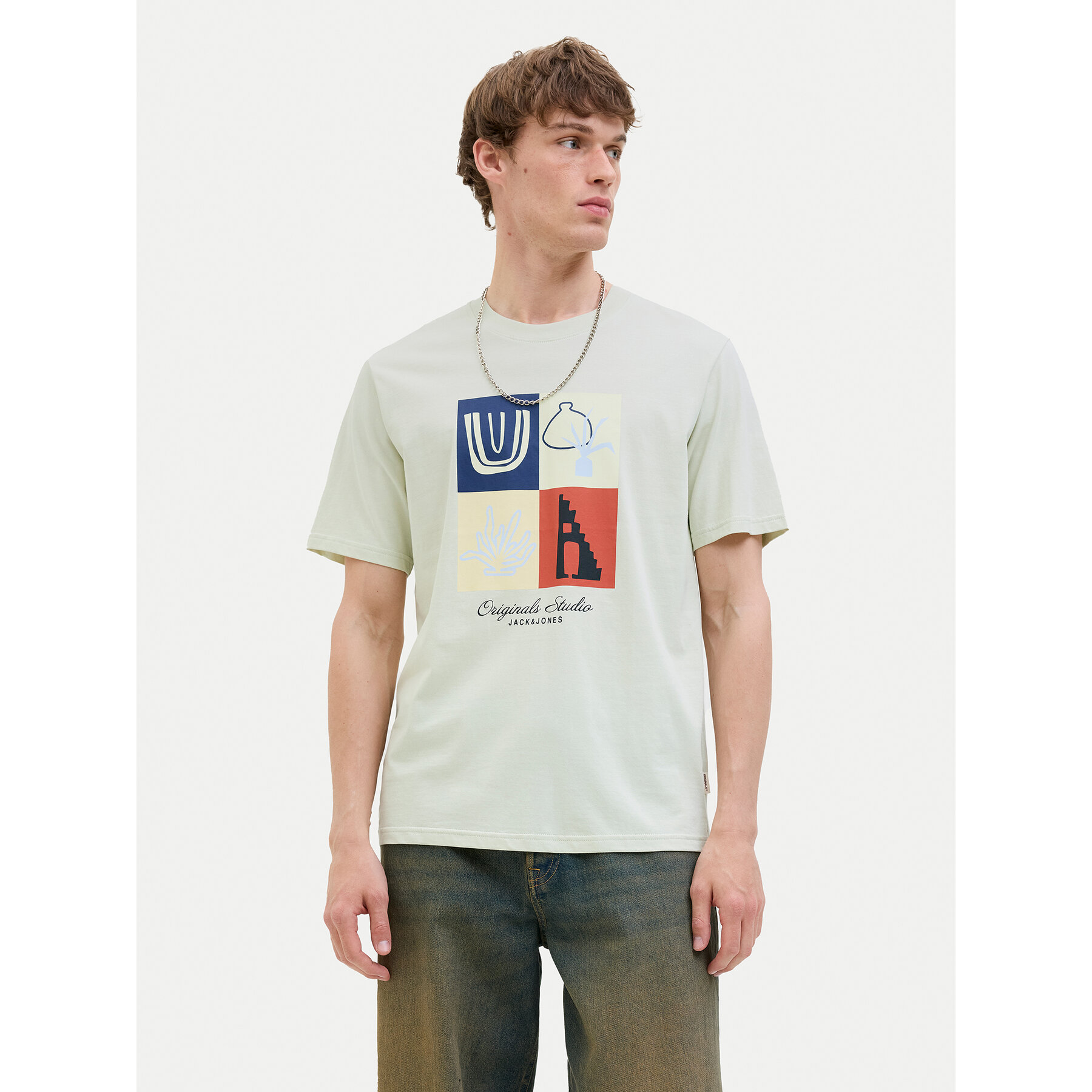 Jack & Jones Póló Canggu 12277220 Zöld Regular Fit