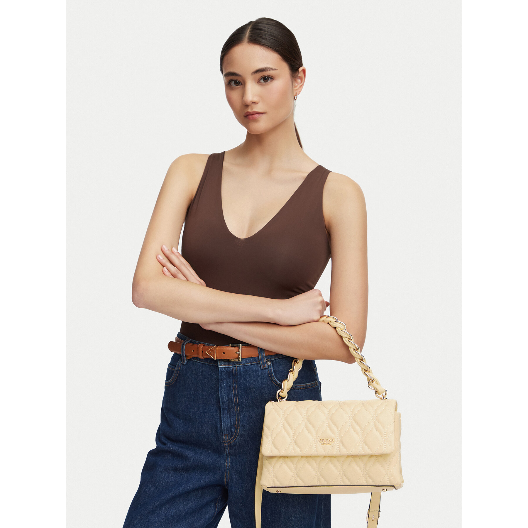 Torbica Guess Maxine HWQG97 33200 Svijetlo žuta