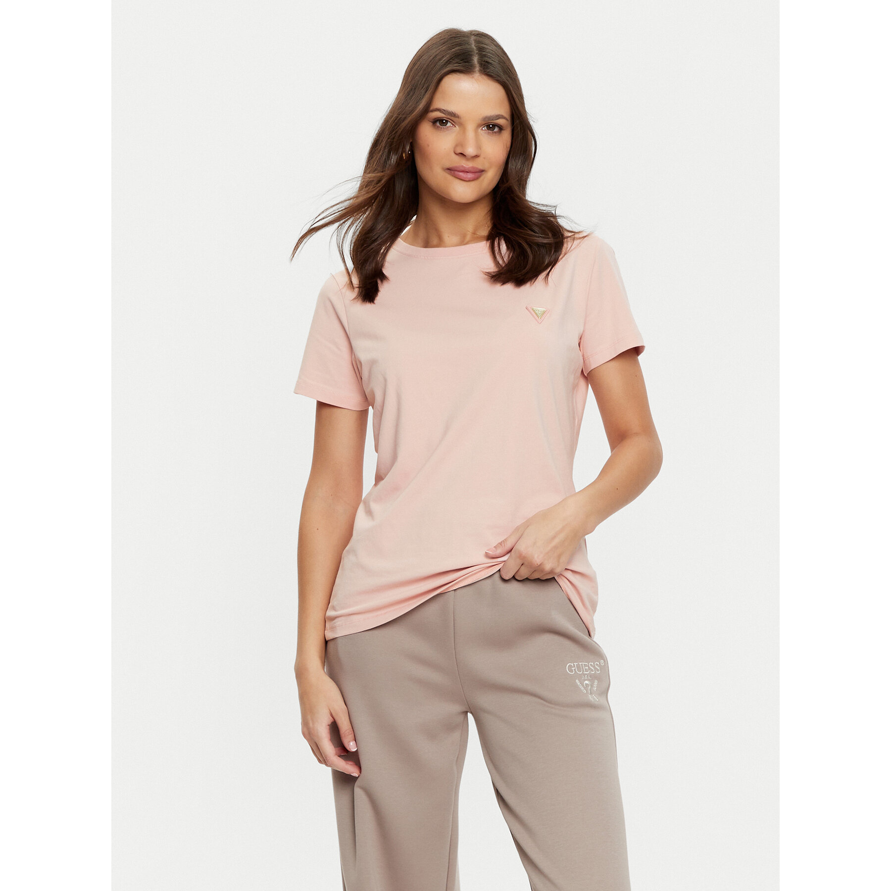 Guess Póló V4YI09 J1314 Rózsaszín Oversize