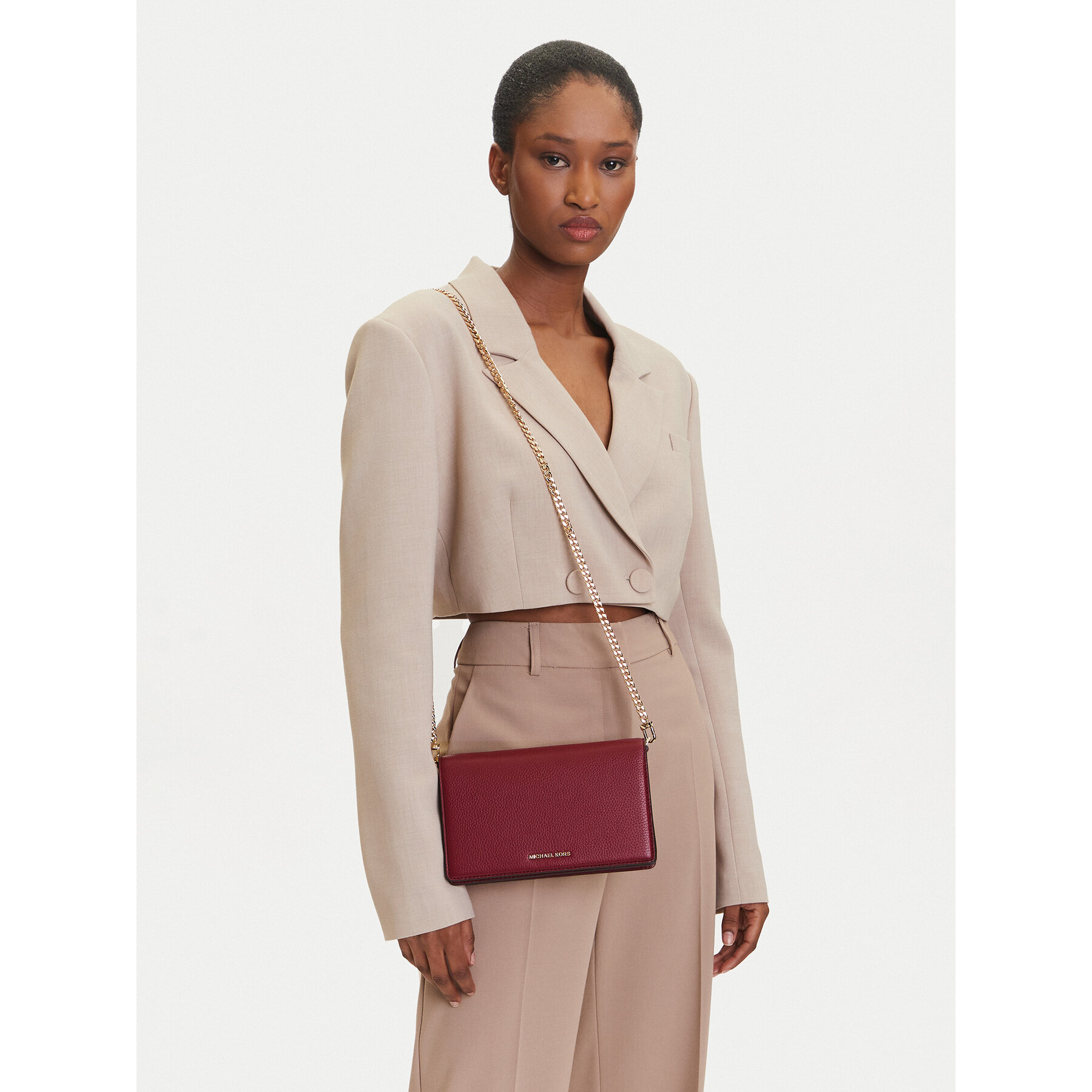 Geantă MICHAEL Michael Kors 32T4GJ6C2L Vișiniu