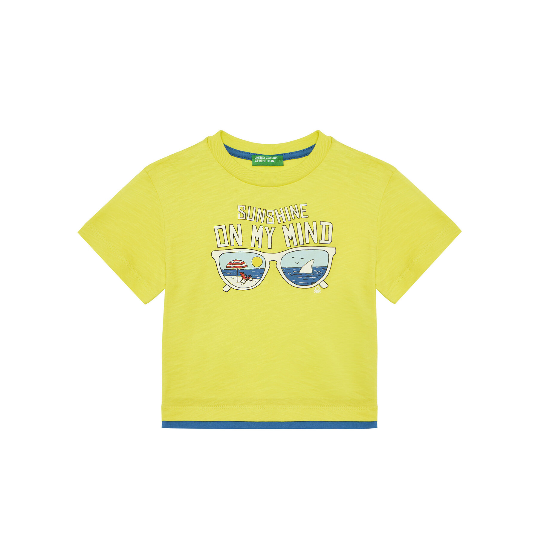 United Colors Of Benetton T-shirt 3SLUG10JF Giallo Regular Fit