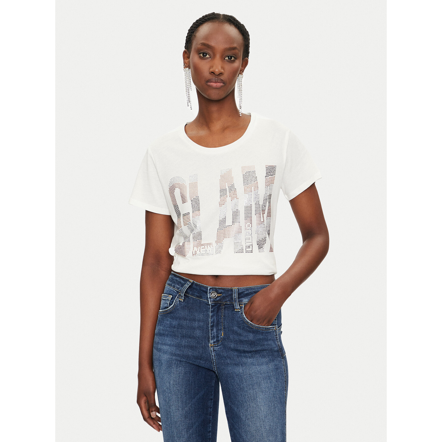 Liu Jo T-Shirt TF4205 JS923 Λευκό Regular Fit