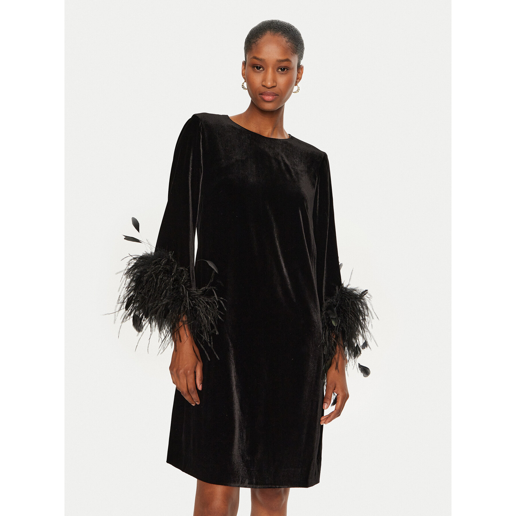 Luisa Spagnoli Coctailkleid Ghiro 541512 Schwarz Regular Fit